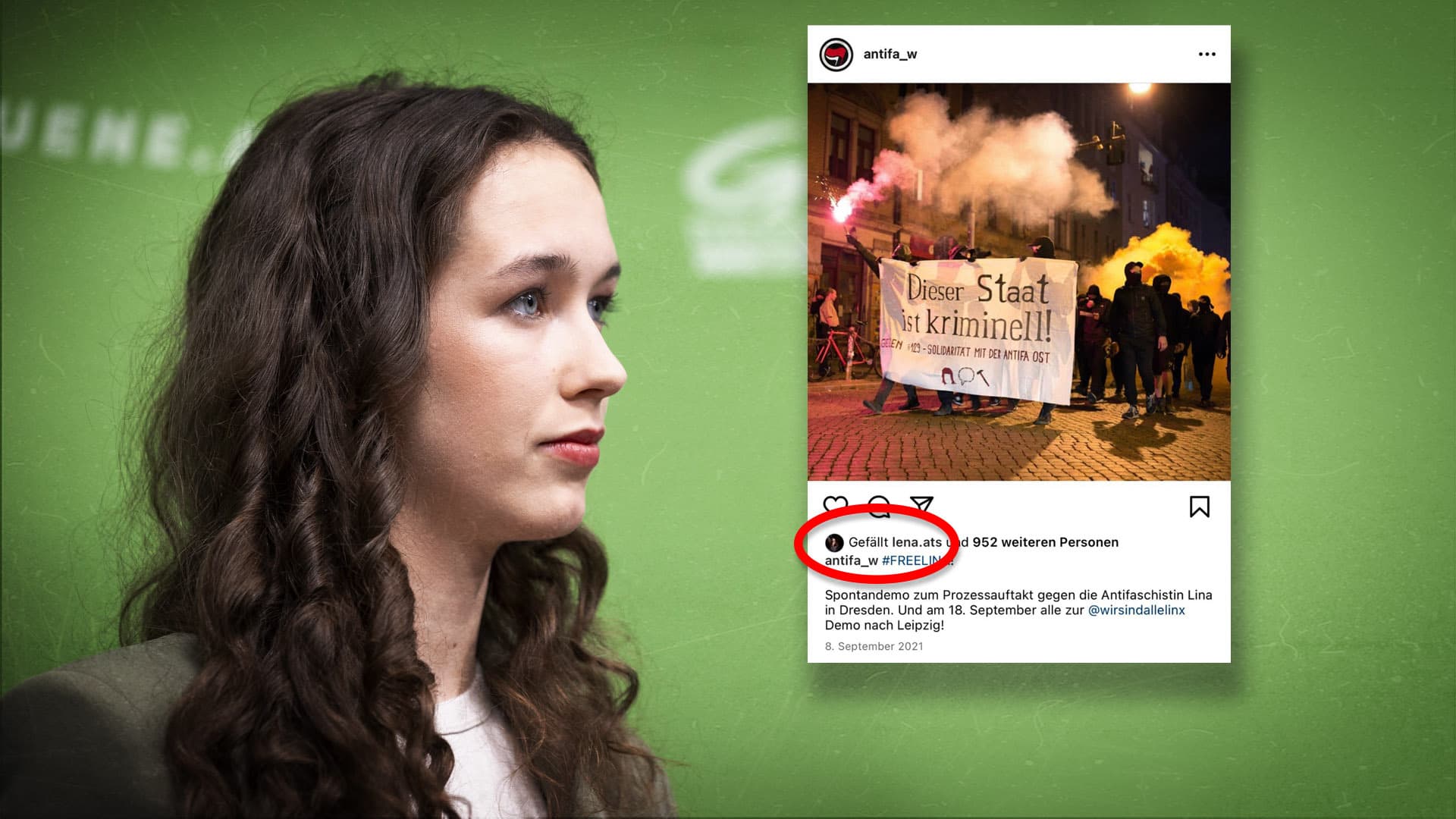 „Fick die Polizei“, „Österreich du Nazi“ & Solidarität mit der Terroristin Lina E. – das ist die linksextreme Spitzenkandidatin der Grünen