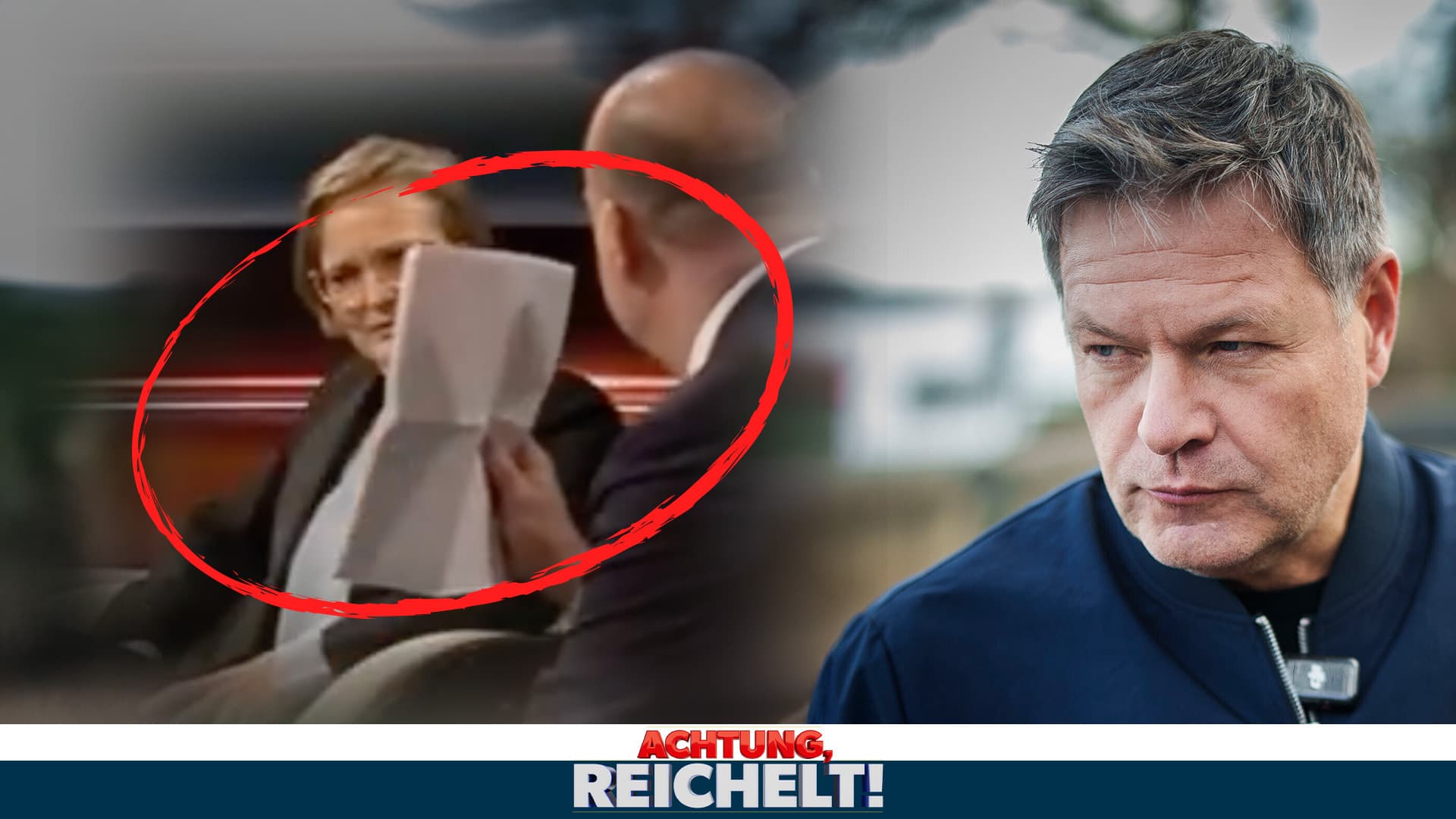 Live im TV: In diesem Moment fliegt Habeck auf