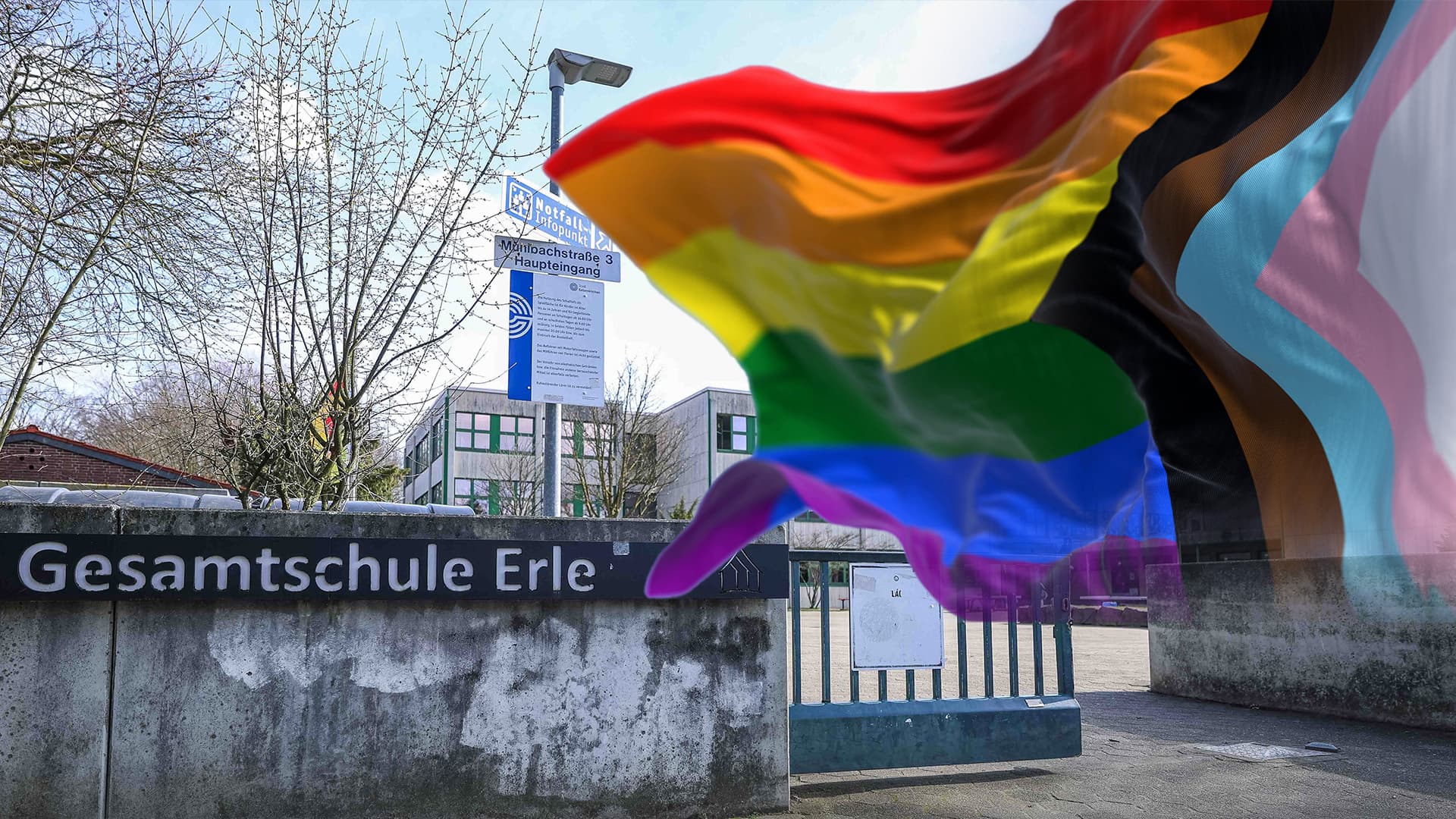 Nach Streit um „Halal“-Essen: Schule in Gelsenkirchen-Erle zwingt Schülern die Pride-Flagge auf