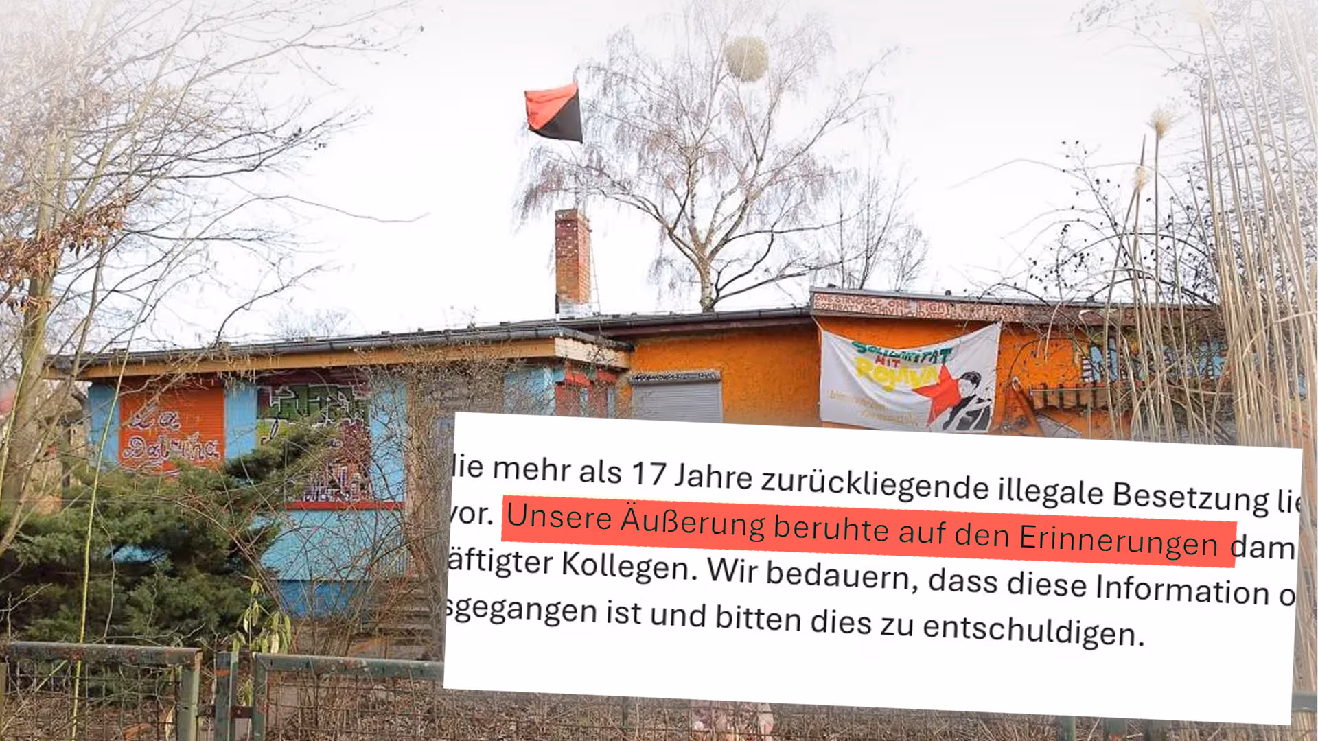 „Unsere Äußerung beruhte auf Erinnerungen“: Hat die Stadt Potsdam beim Vorgehen gegen ein von ihr geduldetes Antifa-Zentrum bewusst gelogen?