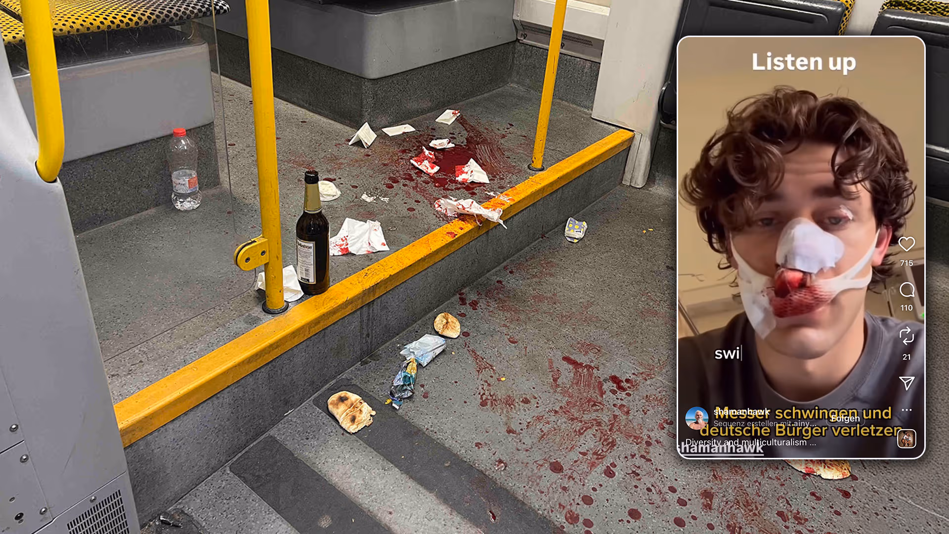 Obwohl es Bilder der Überwachungskamera gibt: Die Polizei fahndet immer noch nicht mit Foto nach dem Messerstecher von Dresden