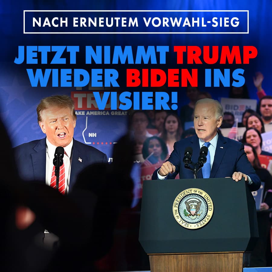 Nach erneutem Vorwahl-Sieg: Jetzt nimmt Trump wieder Biden ins Visier!