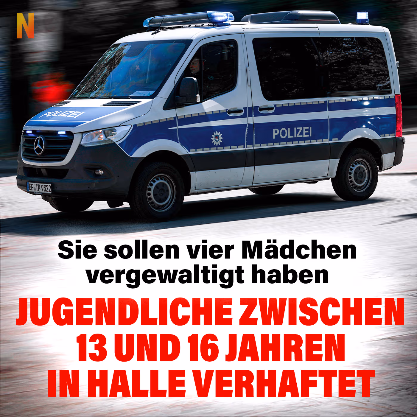Sie sollen vier Mädchen vergewaltigt haben: Jugendliche zwischen 13 und 16 Jahren in Halle verhaftet