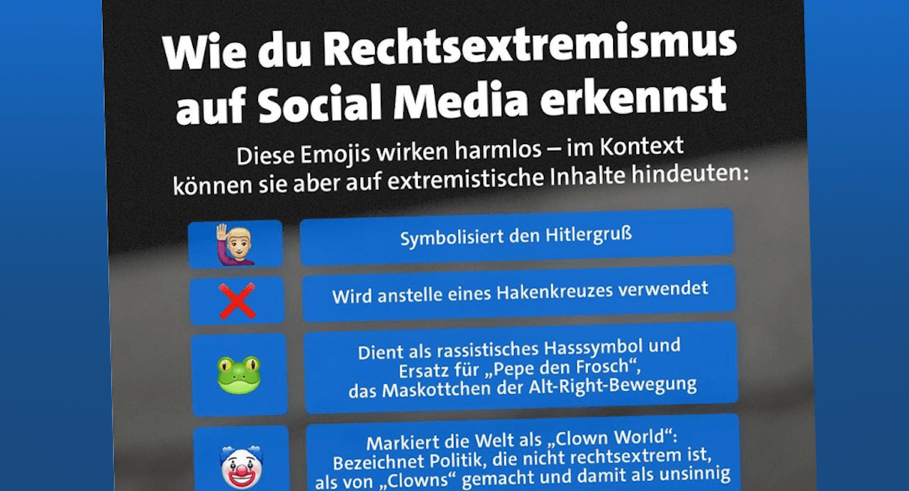 Wer diese Emojis nutzt, ist für die ARD rechtsextrem