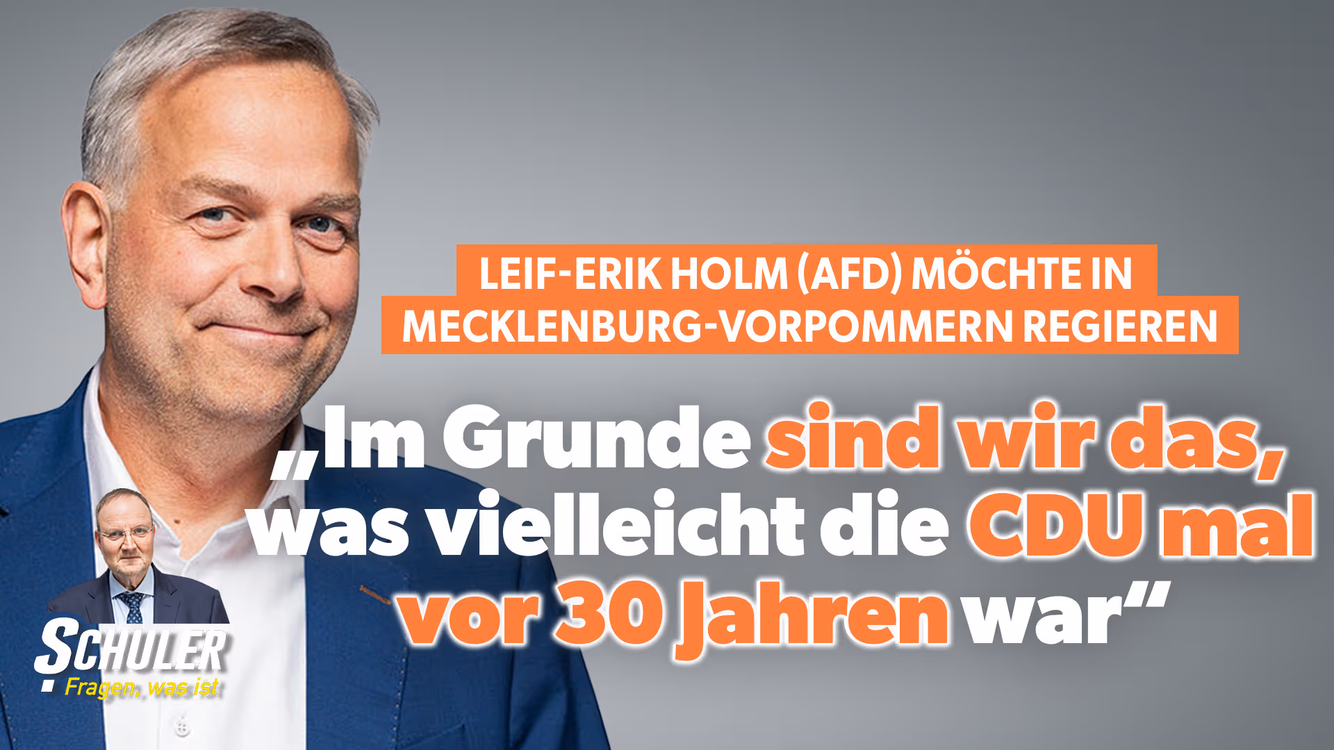 Leif-Erik Holm (AfD): „Im Grunde sind wir das, was vielleicht die CDU mal vor 30 Jahren war“