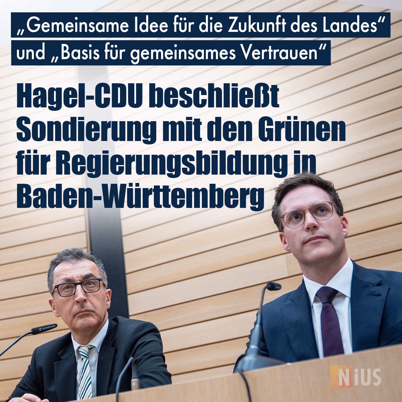 Hagel-CDU beschließt Sondierung mit den Grünen für Regierungsbildung in Baden-Württemberg