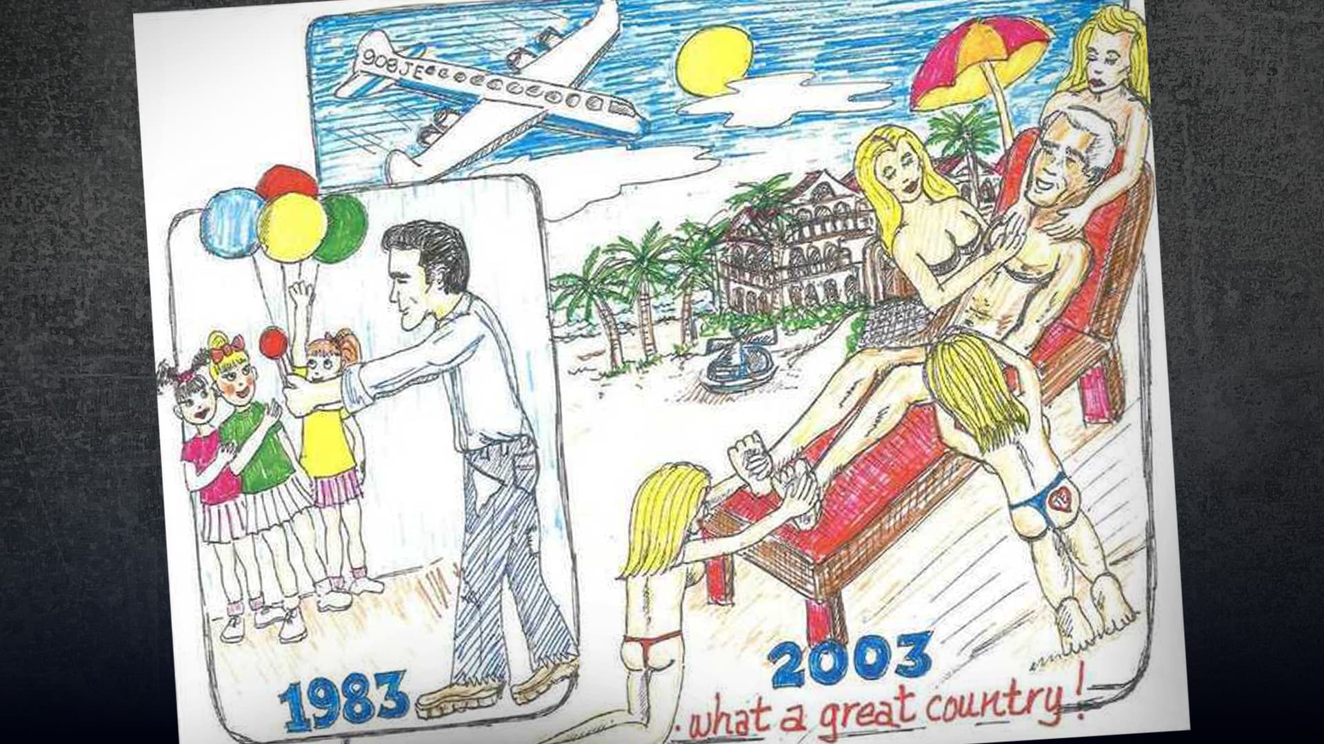 Enthüllt! Die perverse Zeichnung im Geburtstagsbuch von Jeffrey Epstein