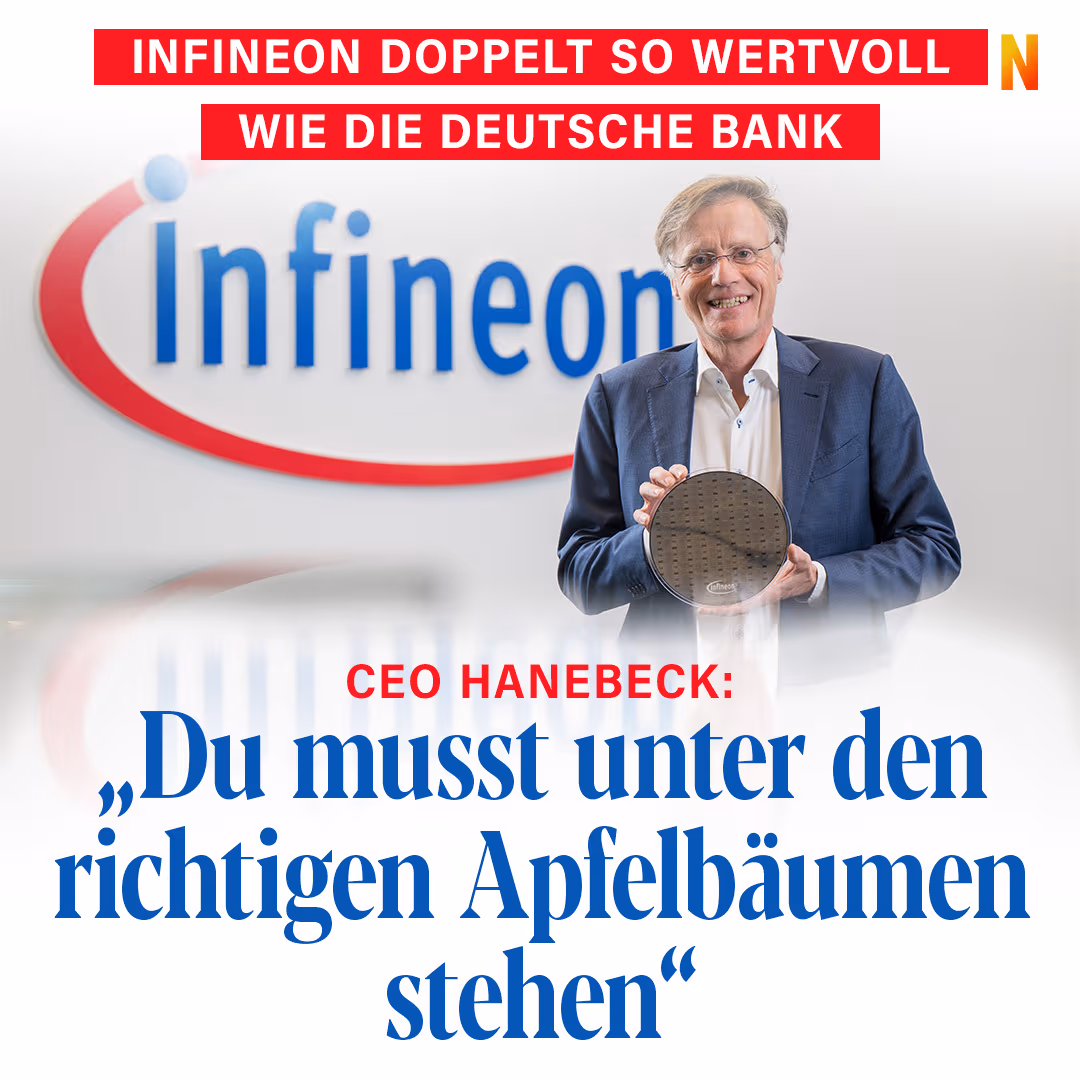 Infineon doppelt so wertvoll wie die Deutsche Bank