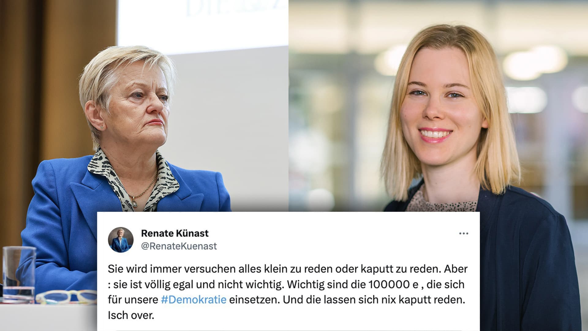 Strafe für Demo-Kritik! Grünen-Politikerin Künast beleidigt ARD-Journalistin