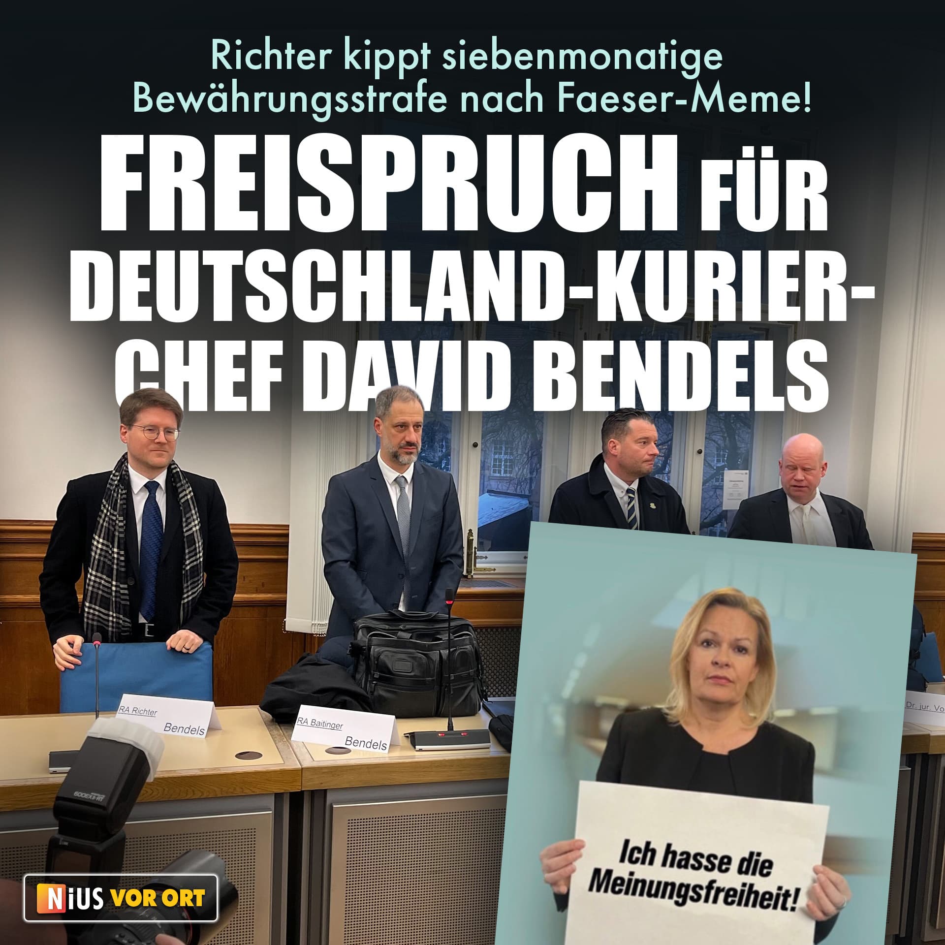 FREISPRUCH für Deutschland-Kurier-Chef David Bendels