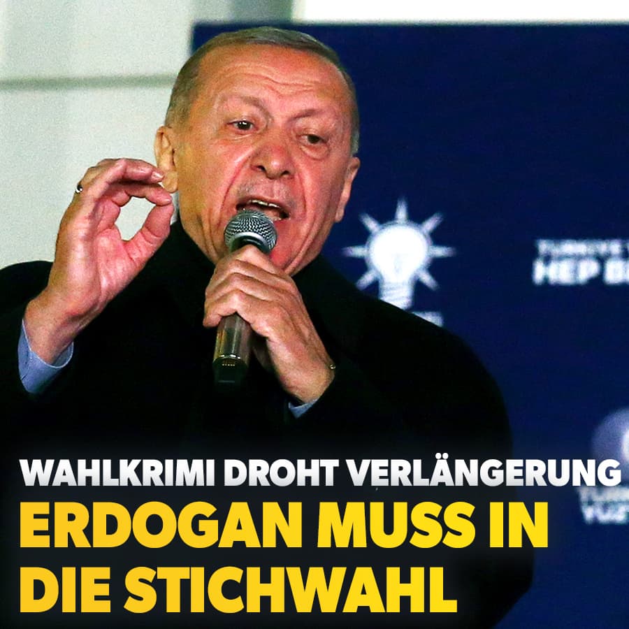 Türkei-Wahlkrimi droht Verlängerung! Erdogan muss in die Stichwahl