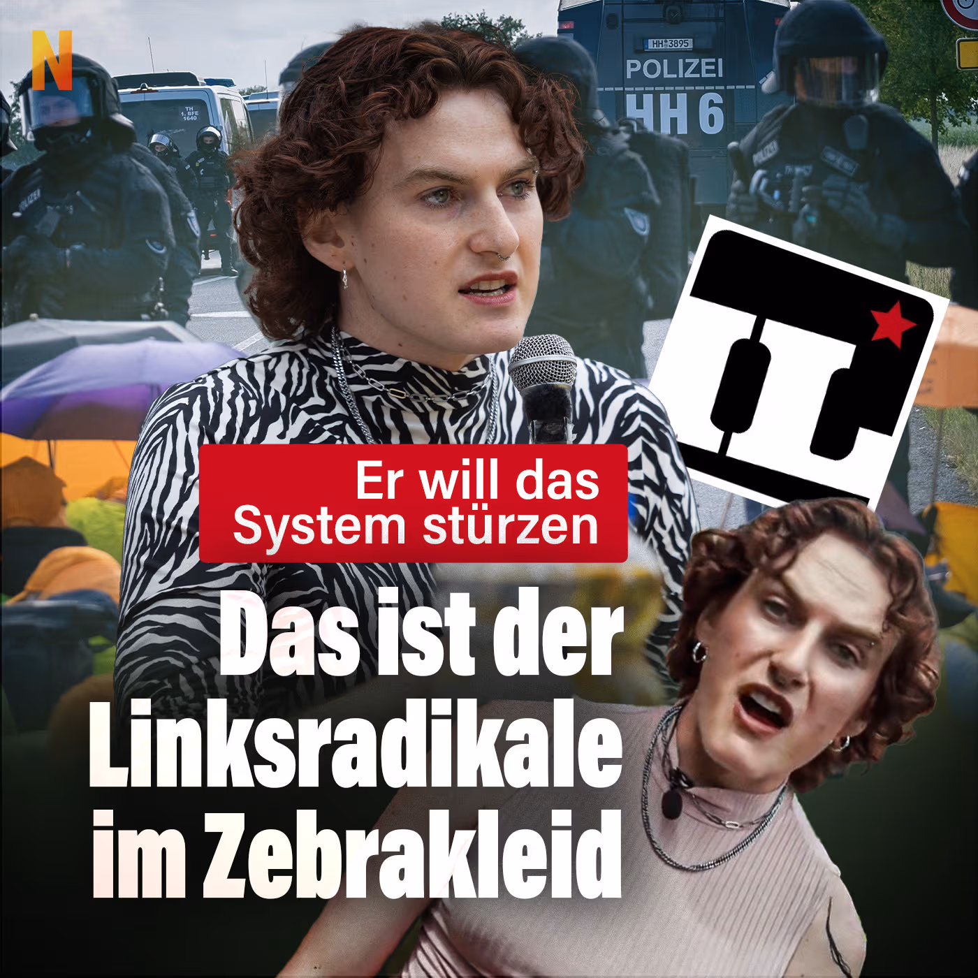 Er will das System stürzen: Das ist der Linksradikale im Zebrakleid