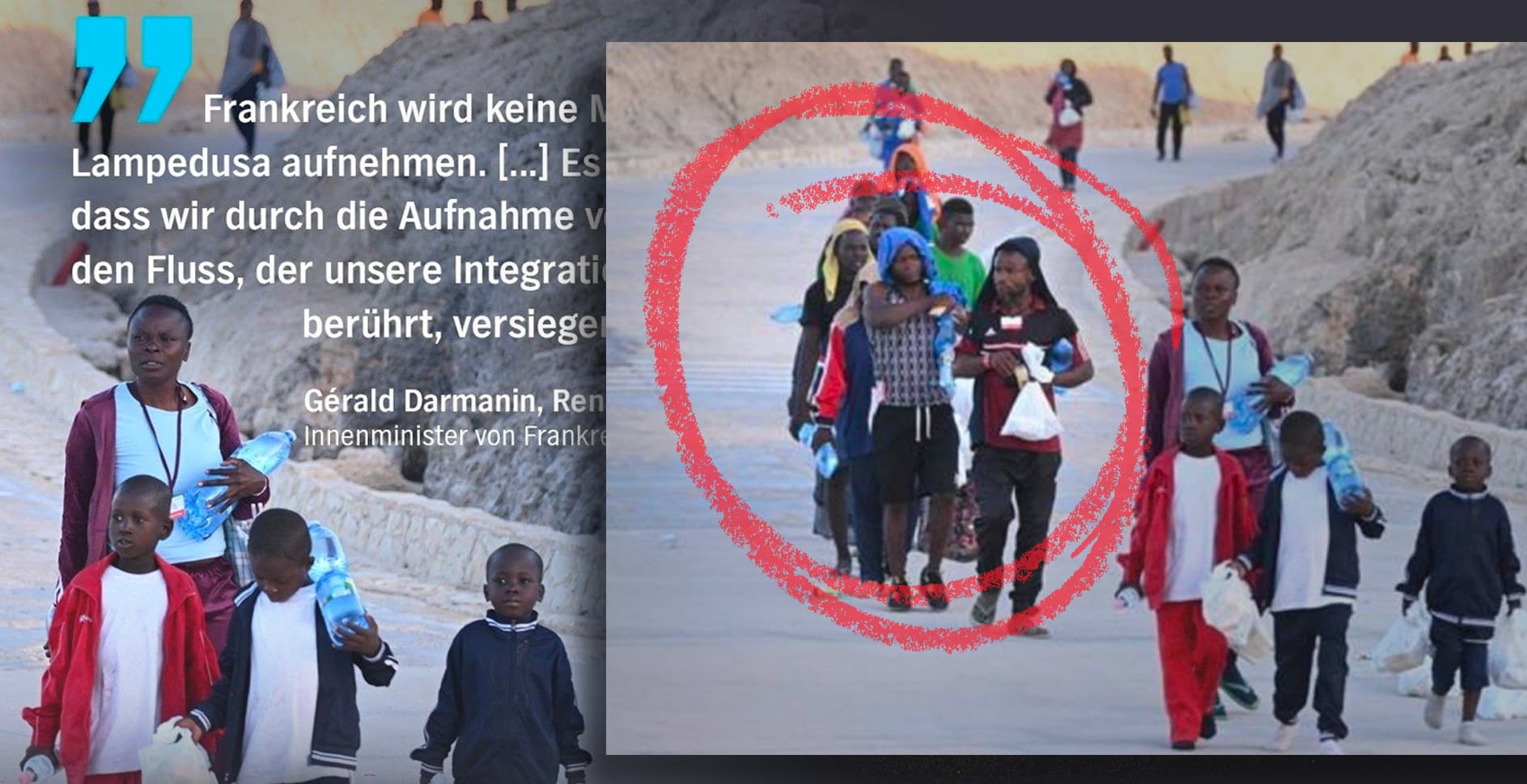 Männer weggeschnitten: So manipuliert die ARD Fotos von Lampedusa