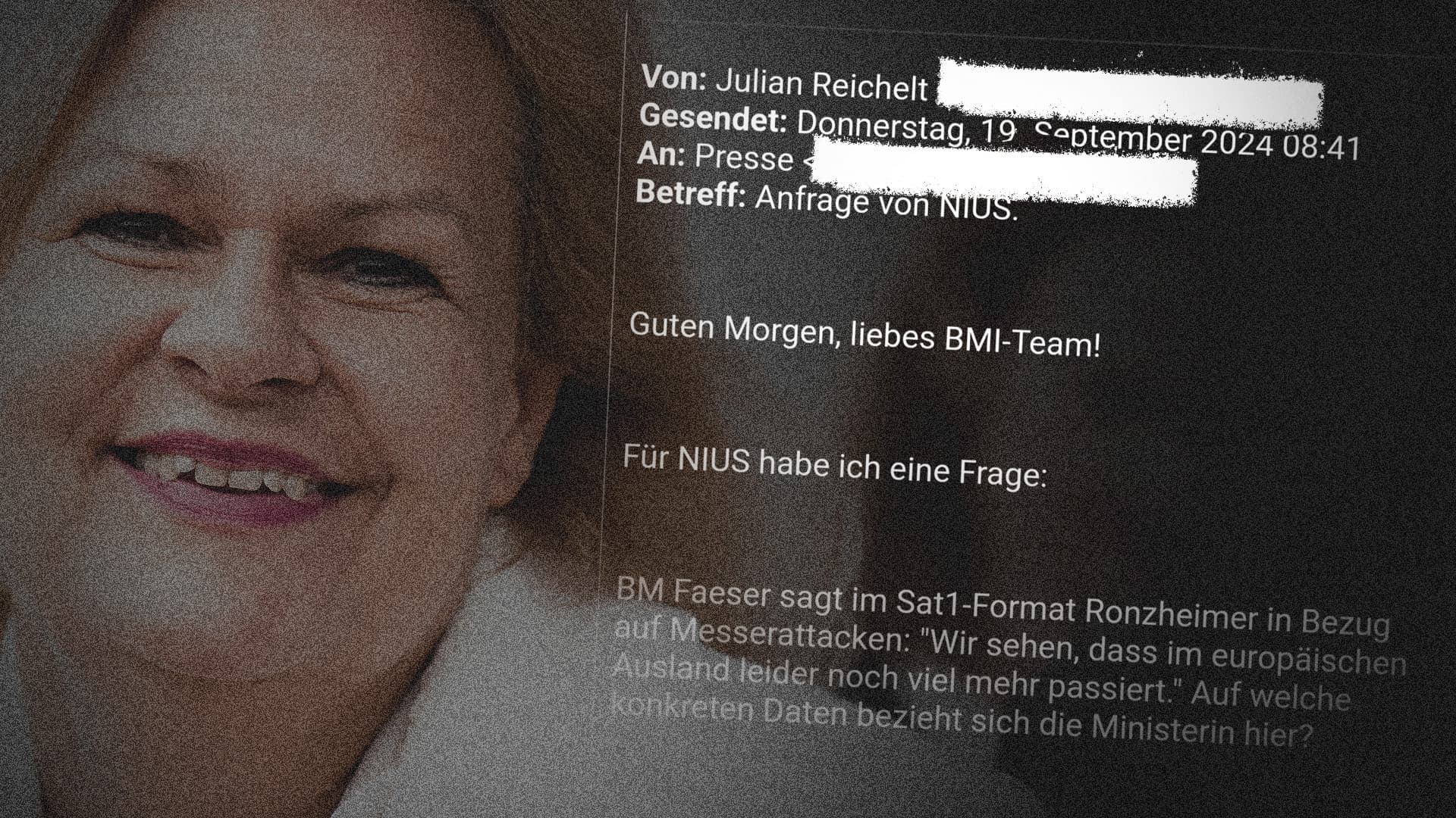 Faeser verbreitet Desinformation über Messergewalt – und hat für kritische Nachfragen nur Verachtung übrig