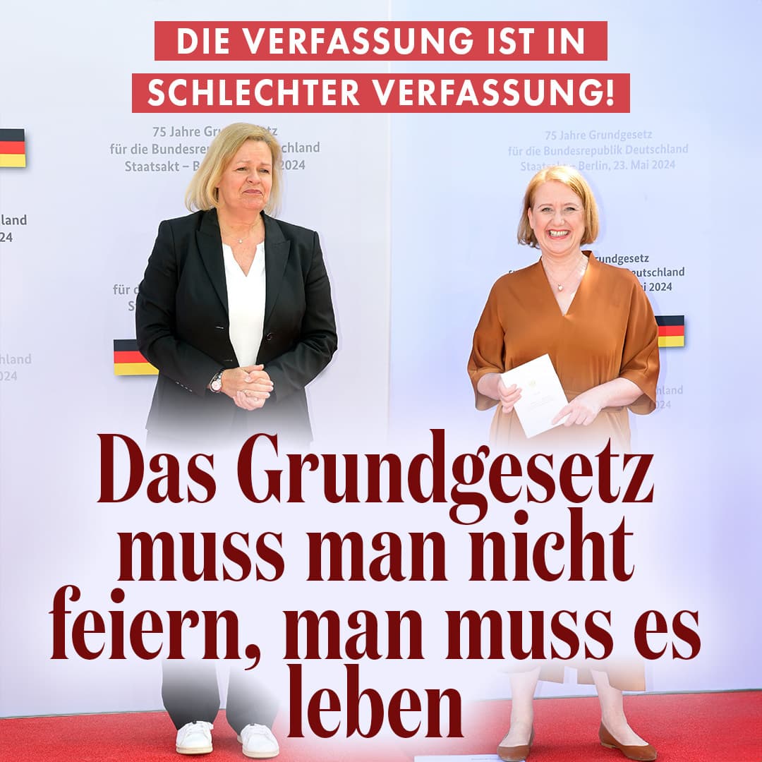 Die Verfassung ist in schlechter Verfassung: Das Grundgesetz muss man nicht feiern, man muss es leben