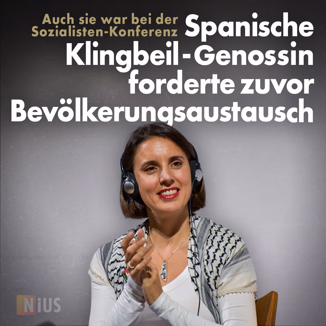Auch sie war bei der Sozialisten-Konferenz: Spanische Klingbeil-Genossin forderte zuvor Bevölkerungsaustausch