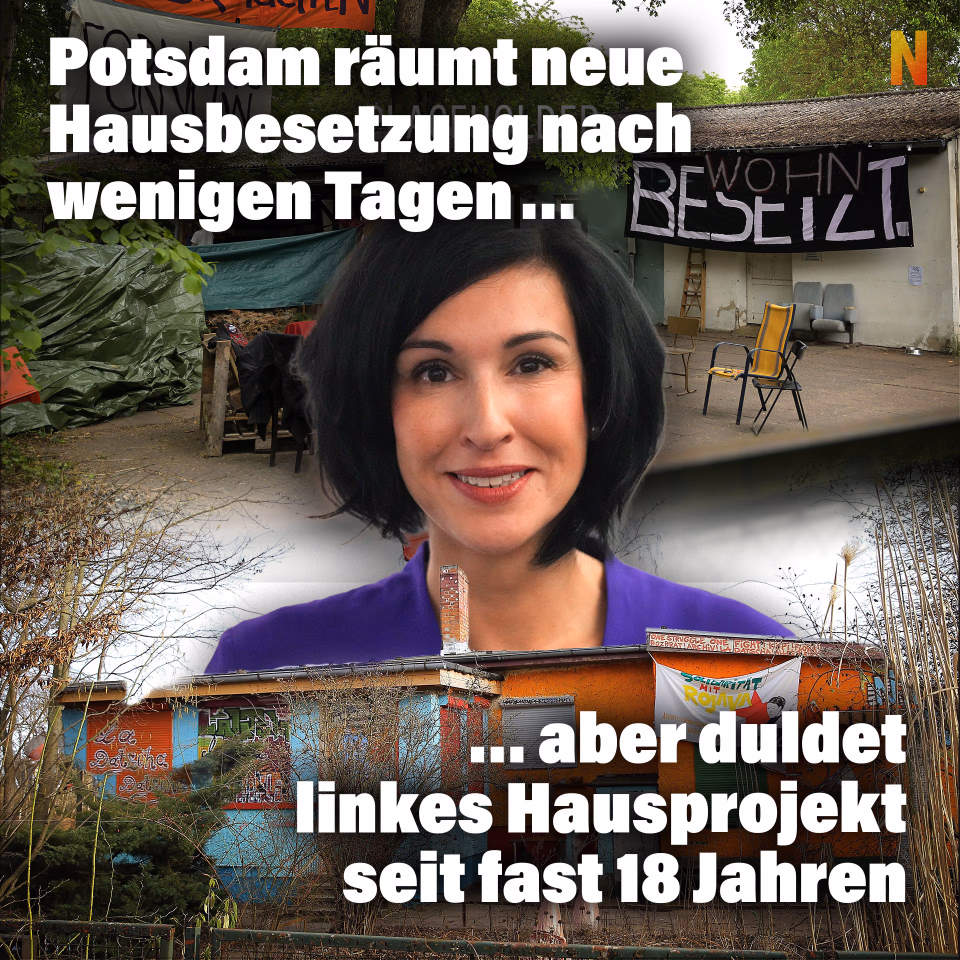 Potsdam räumt neue Hausbesetzung nach wenigen Tagen – aber duldet linkes Hausprojekt seit fast 18 Jahren