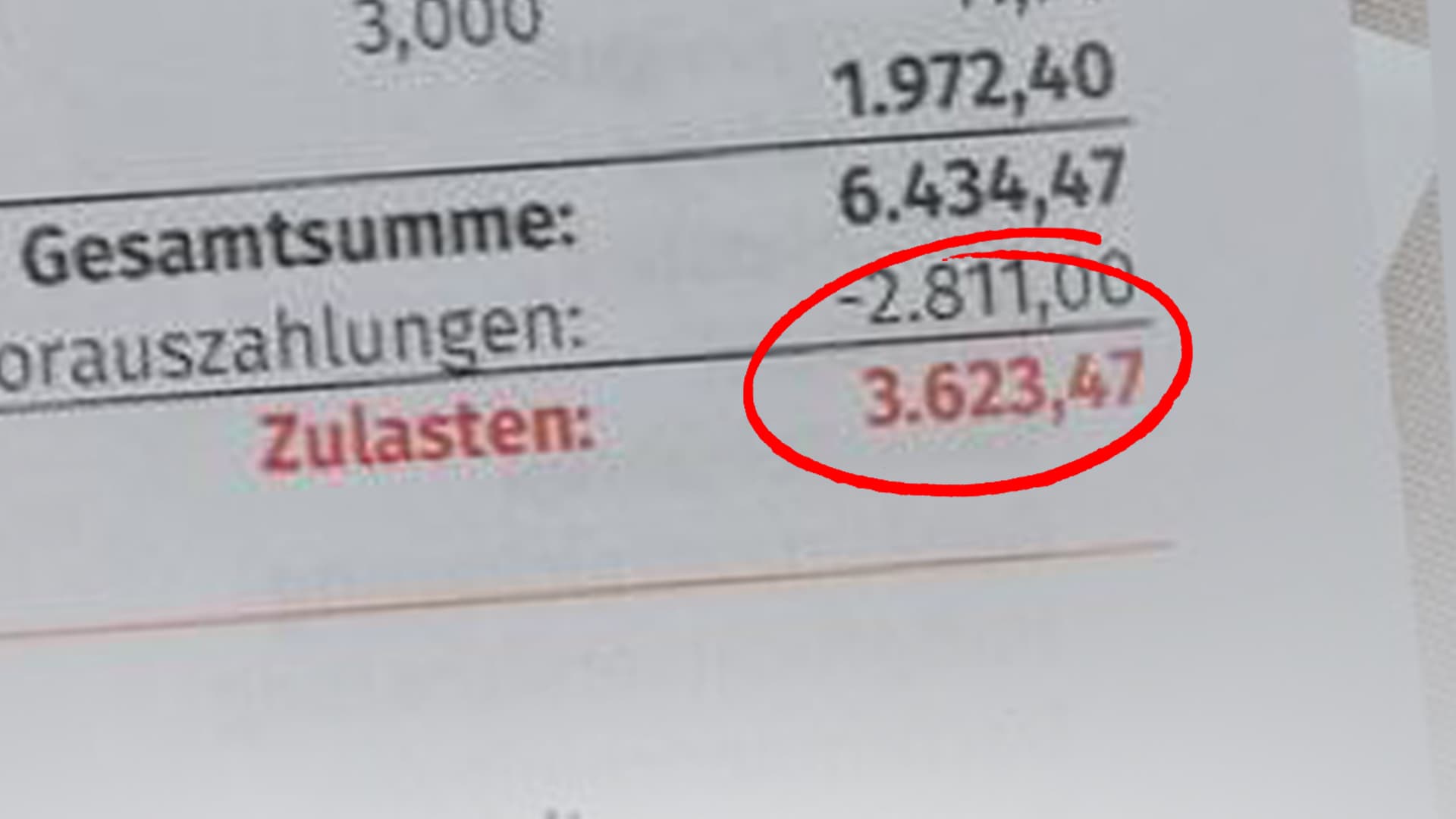 3623,47 Euro für 69 Quadratmeter: Ist das die höchste Nachzahlungs-Rechnung Deutschlands?