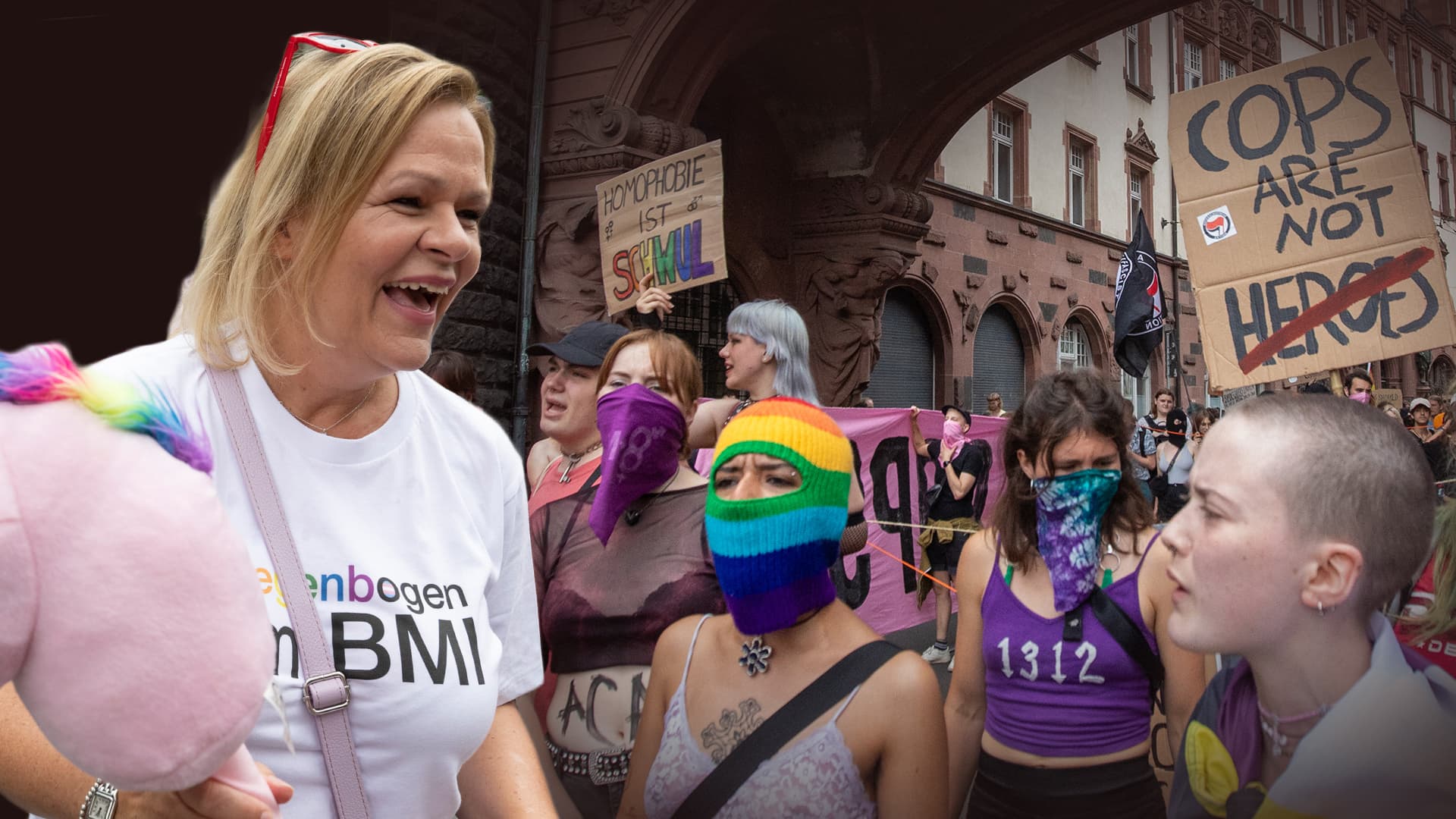 Skandal bei CSD in Frankfurt: Innenministerin Faeser marschiert mit Polizei-Hassern