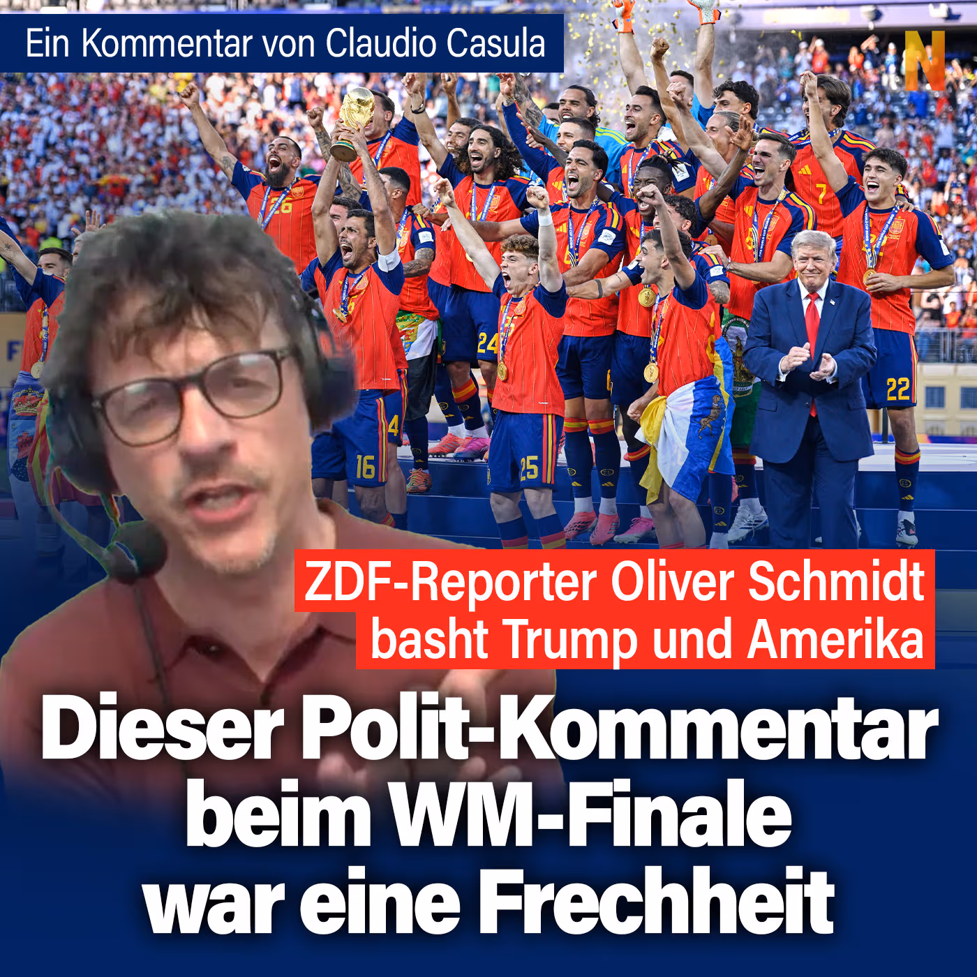 ZDF-Reporter Oliver Schmidt basht Trump und Amerika: Dieser Polit-Kommentar beim WM-Finale war eine Frechheit