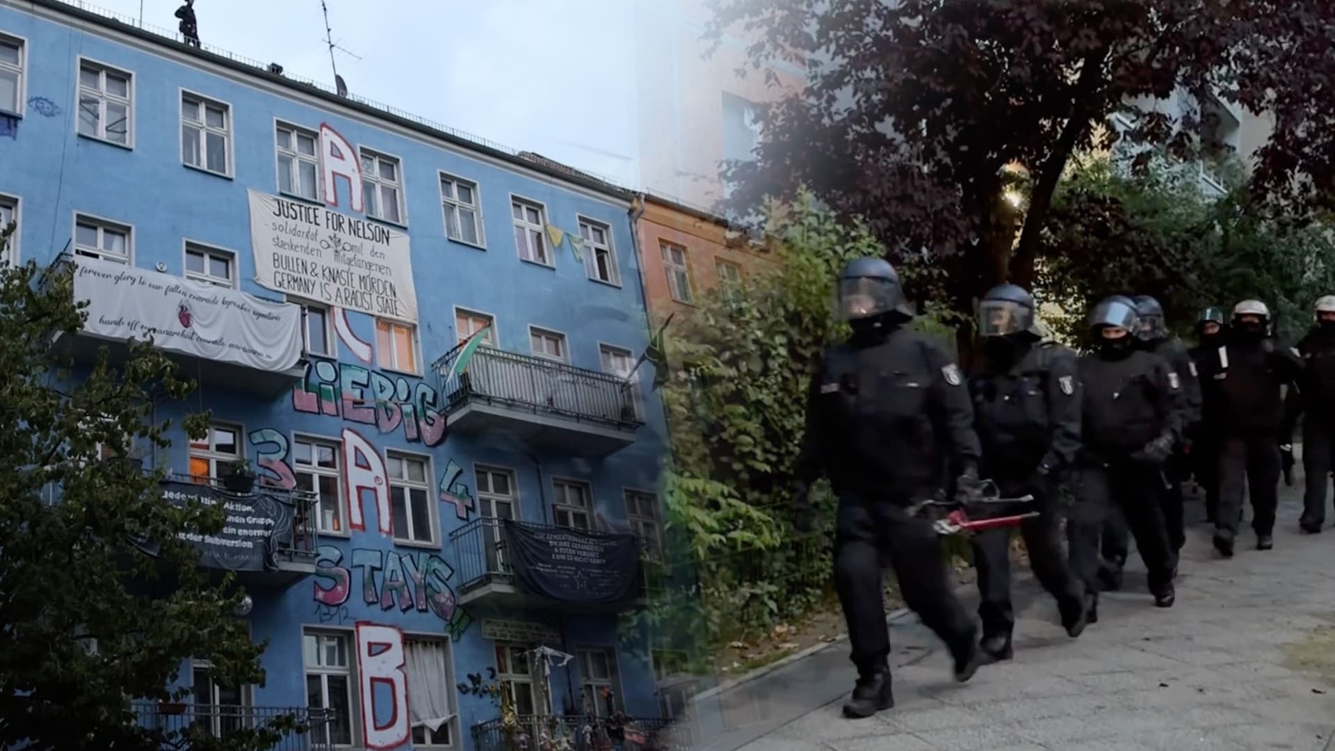 Berlin: Großeinsatz der Polizei in besetztem Haus in Rigaer Straße