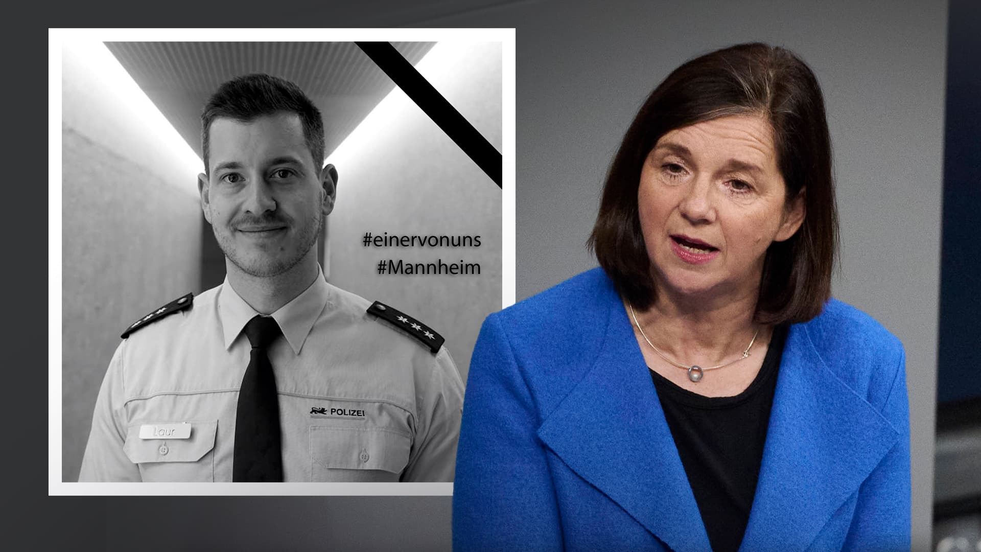 „Mimimi“, witzelte Katrin Göring-Eckardt, als es um den ermordeten Polizisten Rouven L. ging