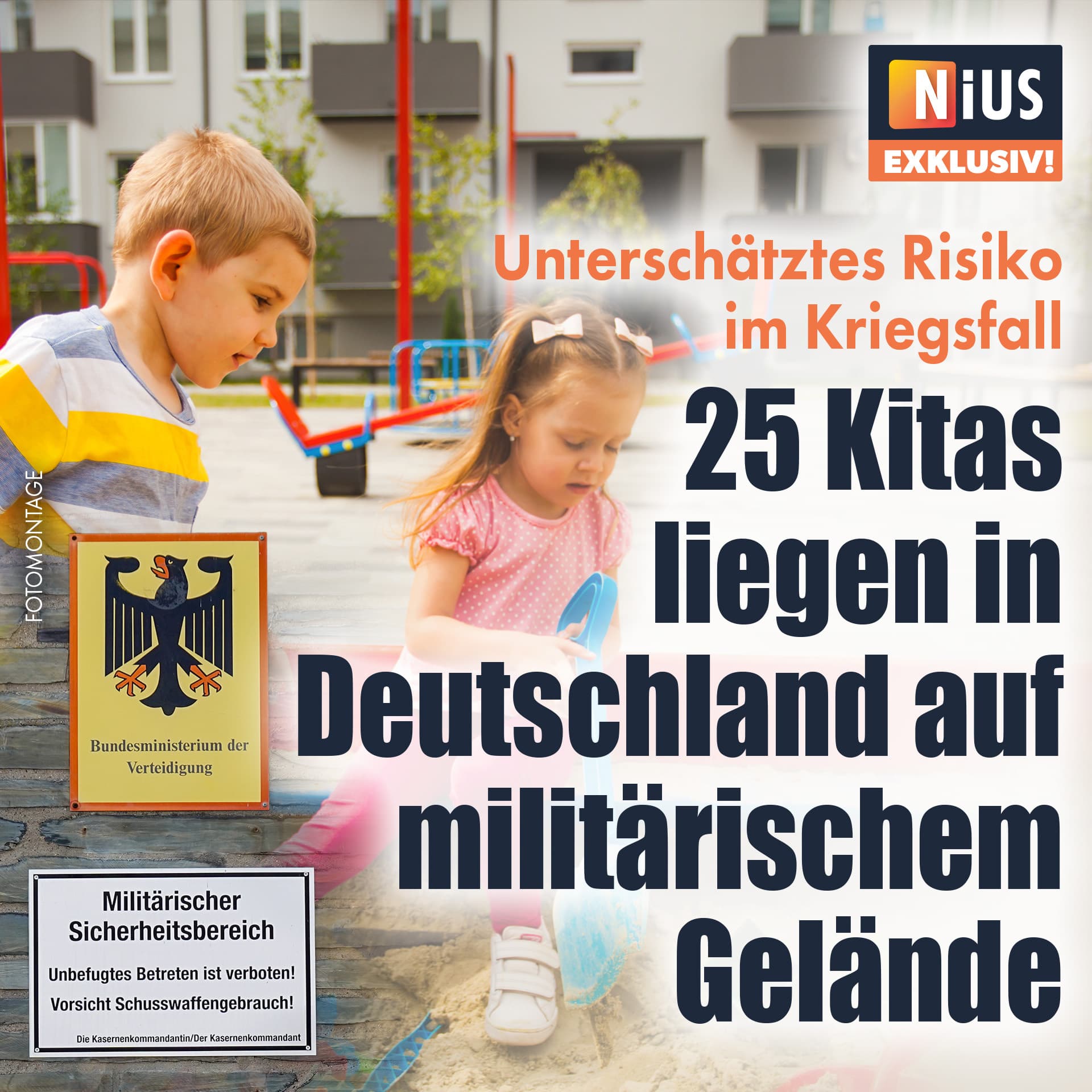 Unterschätztes Risiko im Kriegsfall: 25 Kitas liegen in Deutschland auf militärischem Gelände