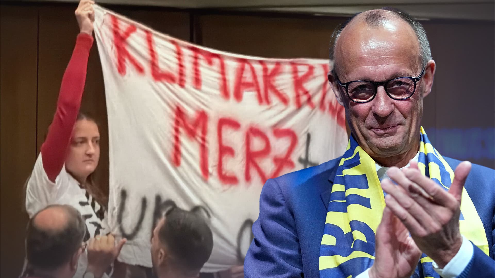 Eklat beim Katholikentag: Klimaaktivisten unterbrechen Merz-Podium
