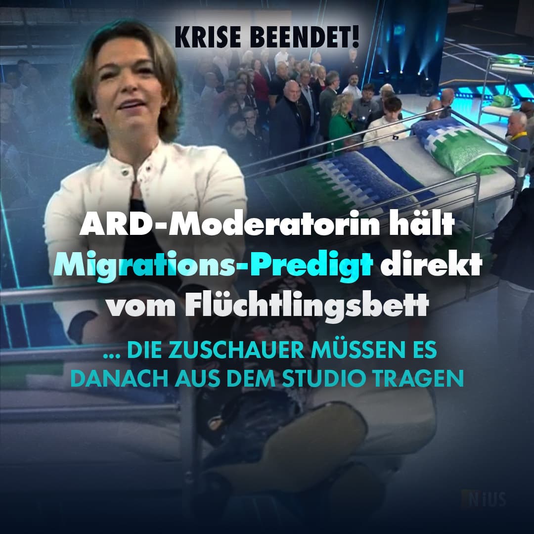 ARD-Moderatorin hält Migrations-Predigt direkt vom Flüchtlingsbett