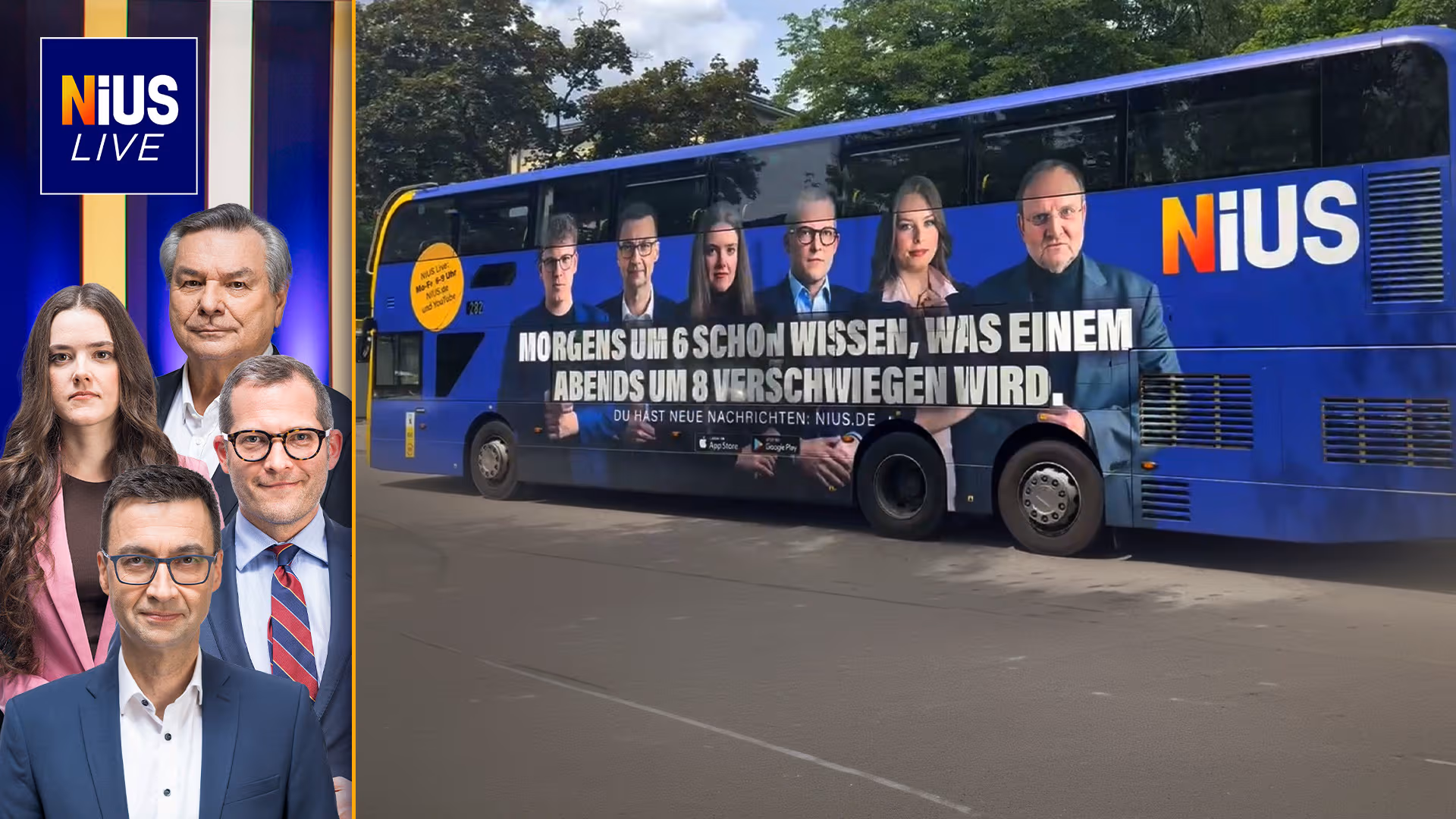 Jetzt bei NIUS Live: Aufstand gegen NIUS-Zensur der BVG