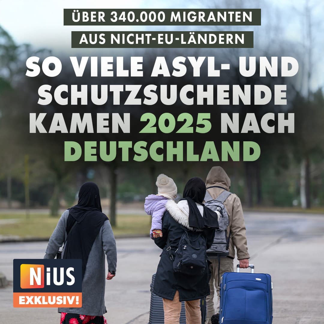 Über 370.000 Migranten aus Nicht-EU-Ländern: So viele Asyl- und Schutzsuchende kamen 2025 nach Deutschland