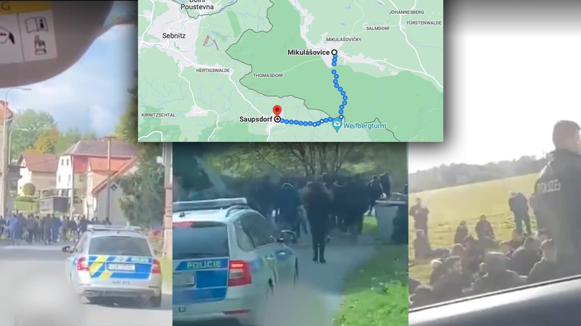 Spektakuläres Grenz-Video: Tschechen-Polizei treibt Migranten Richtung Deutschland