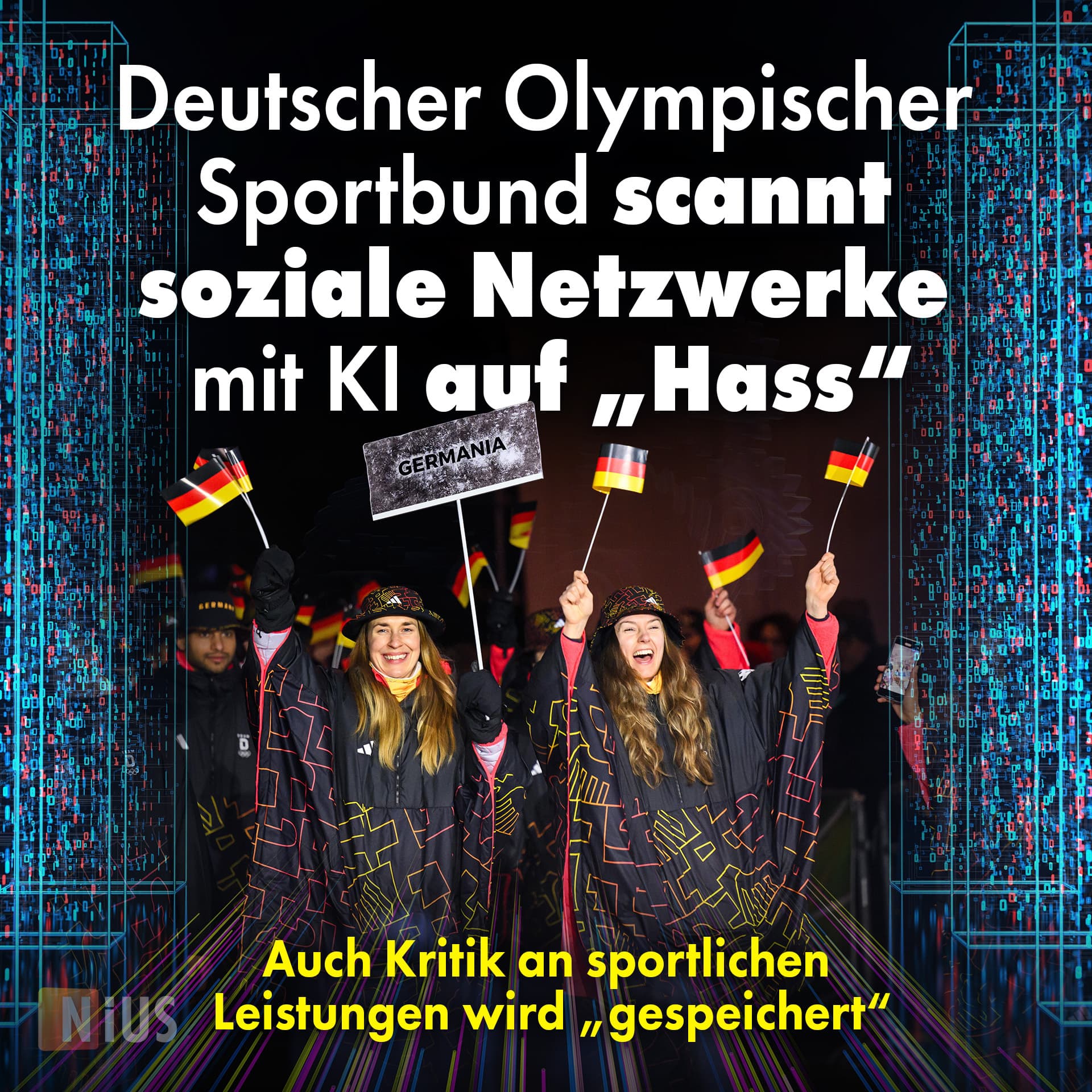 Deutscher Olympischer Sportbund scannt soziale Netzwerke mit KI auf „Hass“ – auch Kritik an sportlichen Leistungen wird „gespeichert“