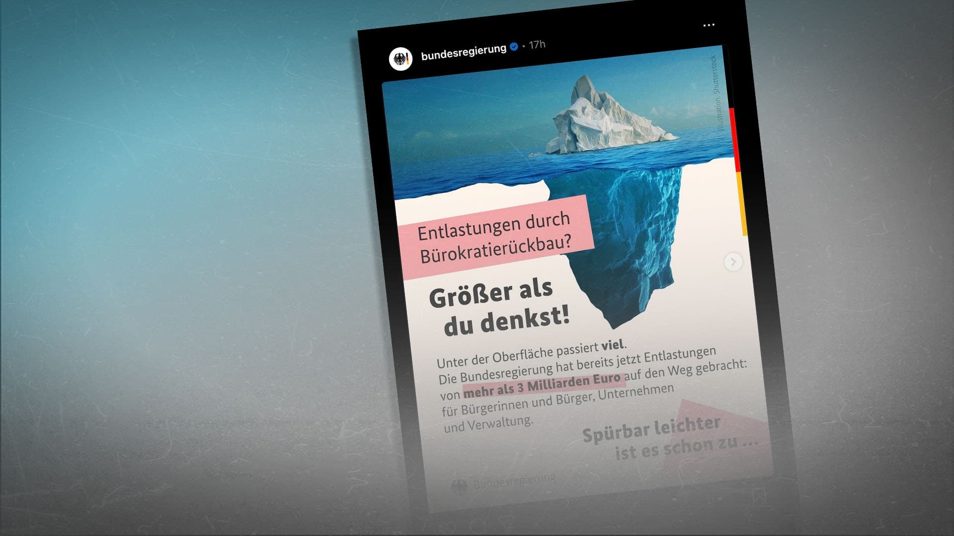 Ungewollt komischer Instagram-Post: Bundesregierung bewirbt ihre Arbeit mit Katastrophen-Metapher