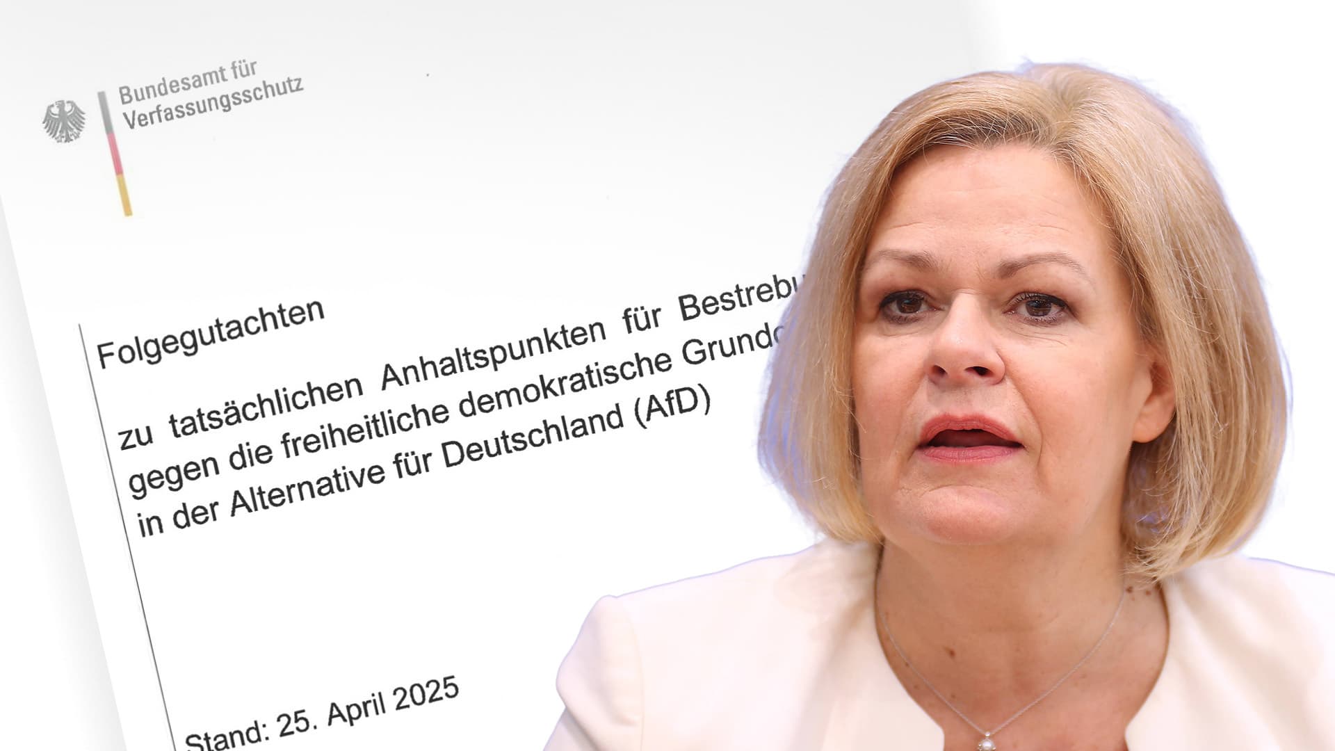 Verfassungsschutz-Bericht über die AfD: Im Innenministerium spricht man nur noch von „Faeser-Gutachten“