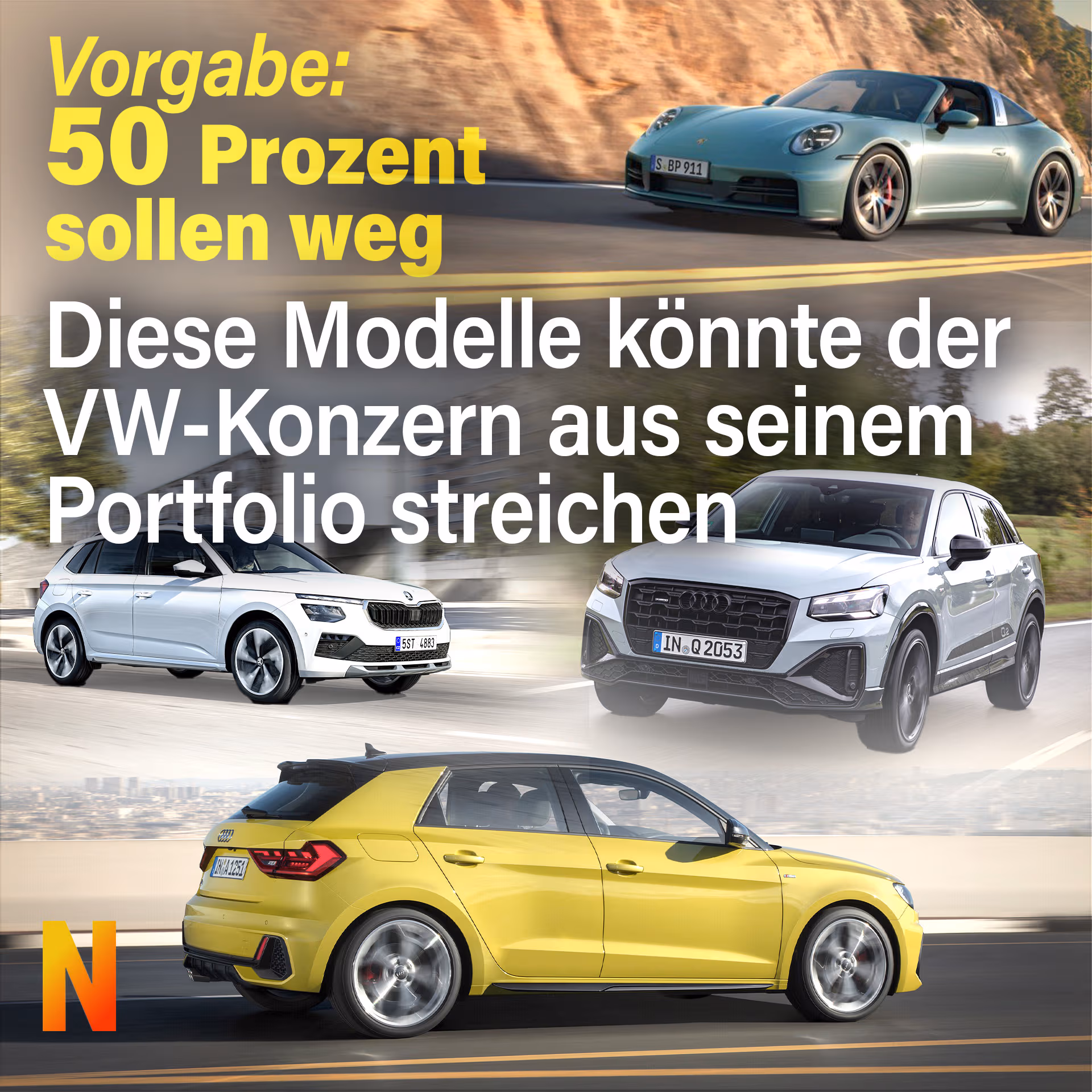 50 Prozent sollen weg: Diese Modelle könnte der VW-Konzern aus seinem Portfolio streichen