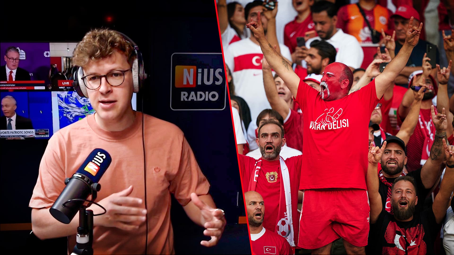NIUS-Reporter kritisiert Wolfsgruß von Türkei-Fans: „Graue Wölfe sind nationalistisch, extremistisch, antisemitisch“