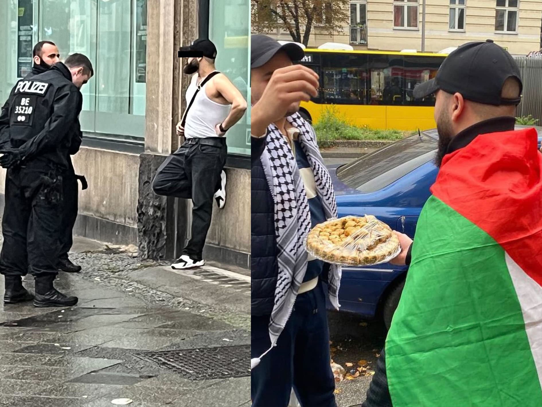 Israel-Hasser feiern Hamas-Terror: Kontrolliert die Polizei hier den Baklava-Mann von Berlin?