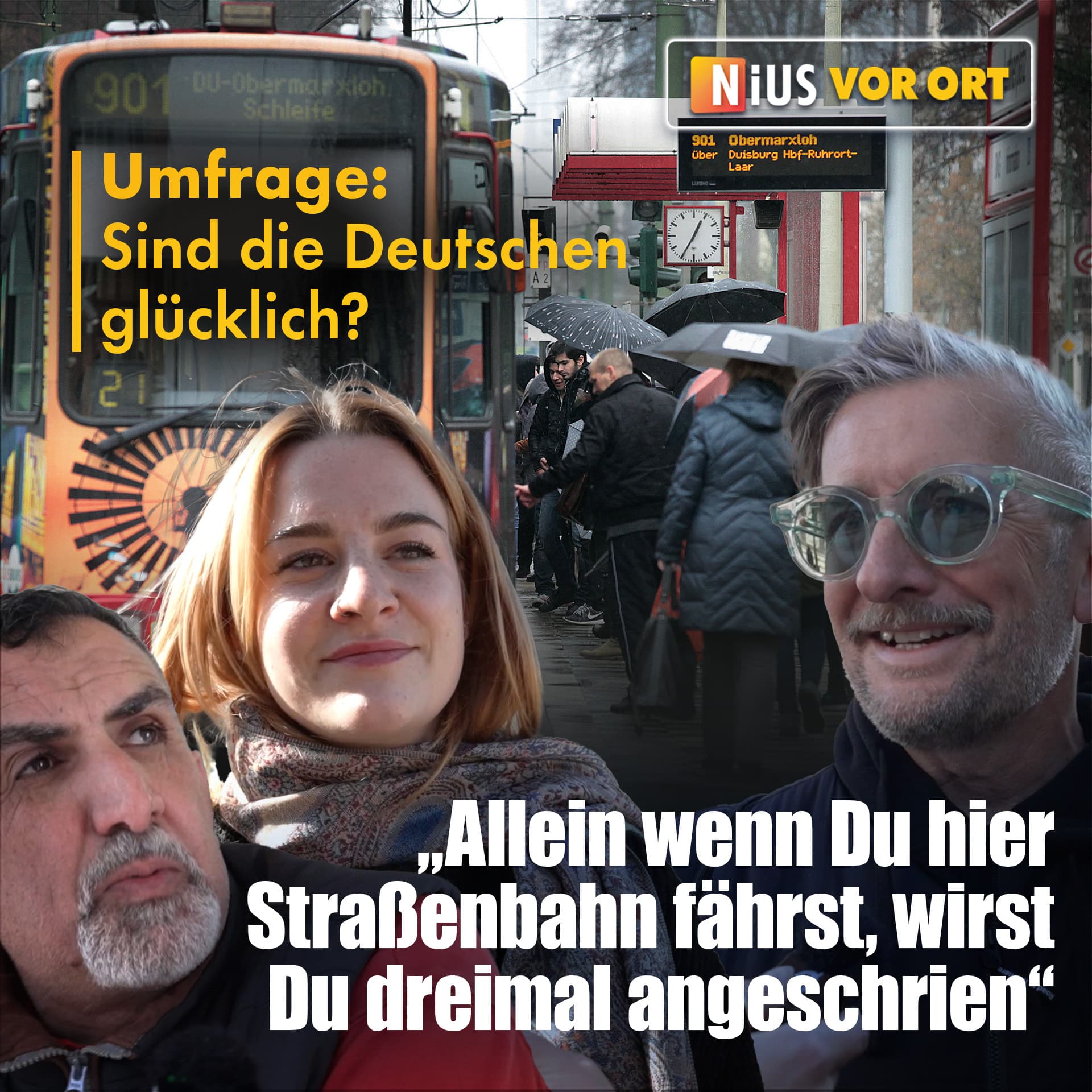 Sind die Deutschen glücklich? „Allein wenn Du hier Straßenbahn fährst, wirst du dreimal angeschrien“