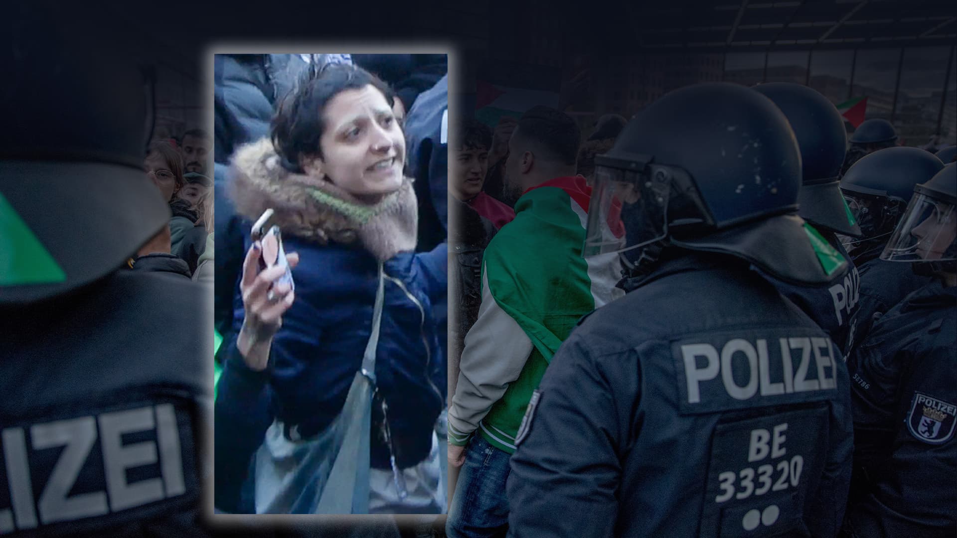 Attacke bei Israel-Hasser-Demo in Berlin: Ermittler jagen diese Polizisten-Schlägerin
