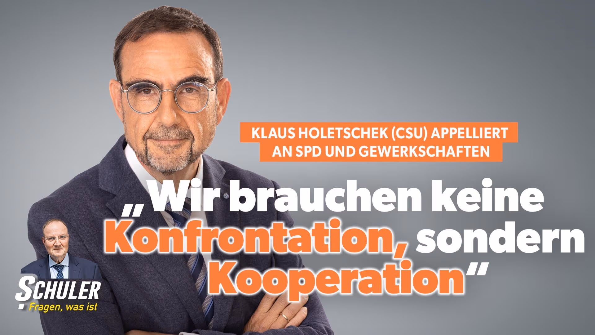 Klaus Holetschek (CSU) appelliert an SPD: „Wir brauchen keine Konfrontation, sondern Kooperation“