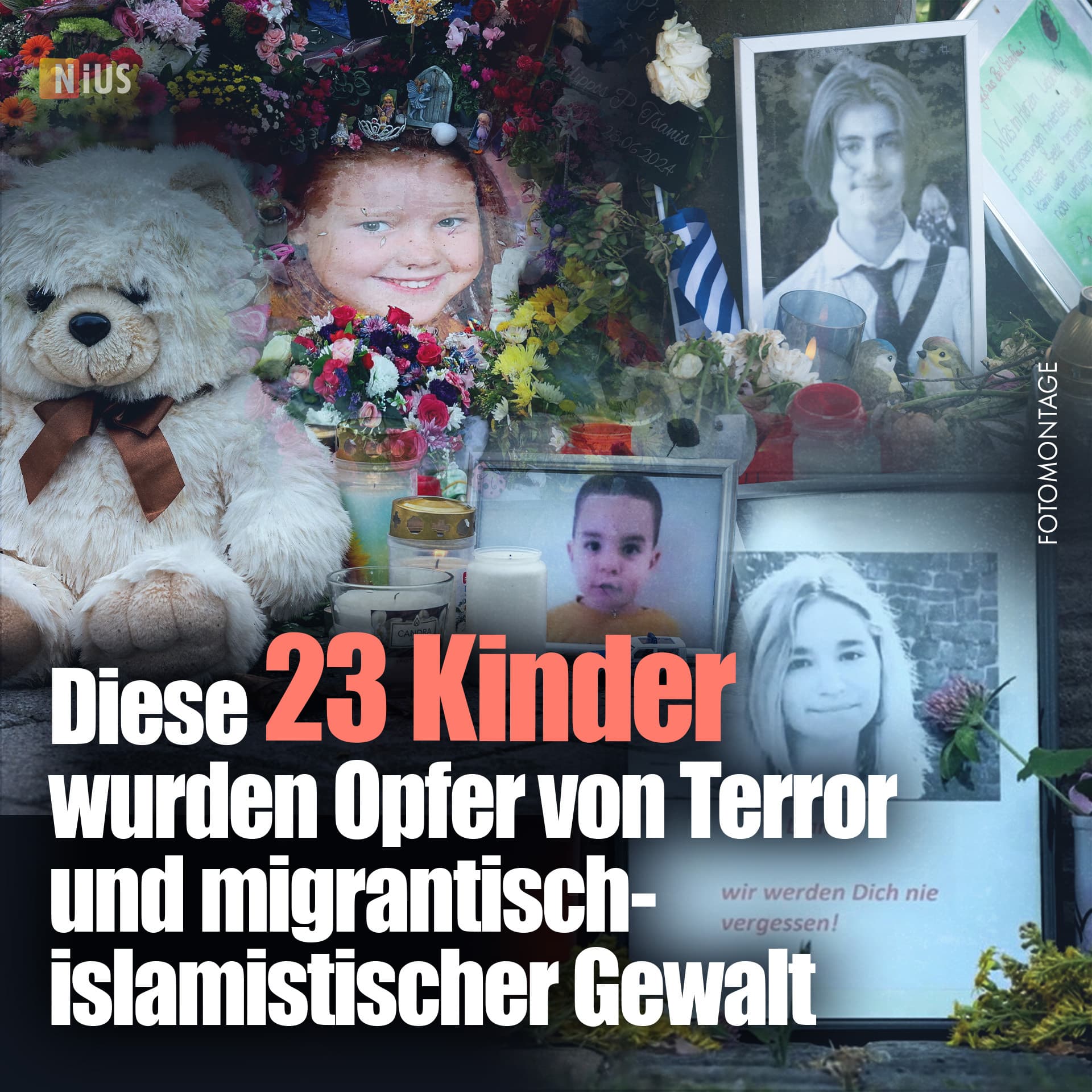 Diese 23 Kinder wurden Opfer von Terror und migrantisch-islamistischer Gewalt