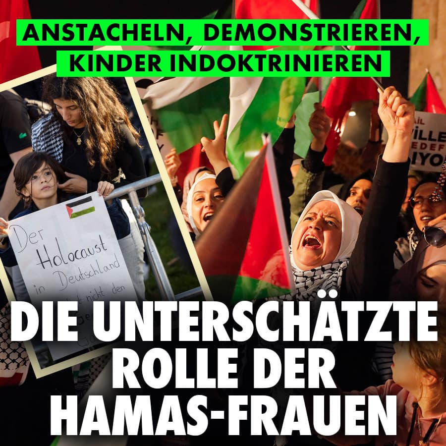 Anstacheln, demonstrieren, Kinder indoktrinieren: Die unterschätzte Rolle der Hamas-Frauen