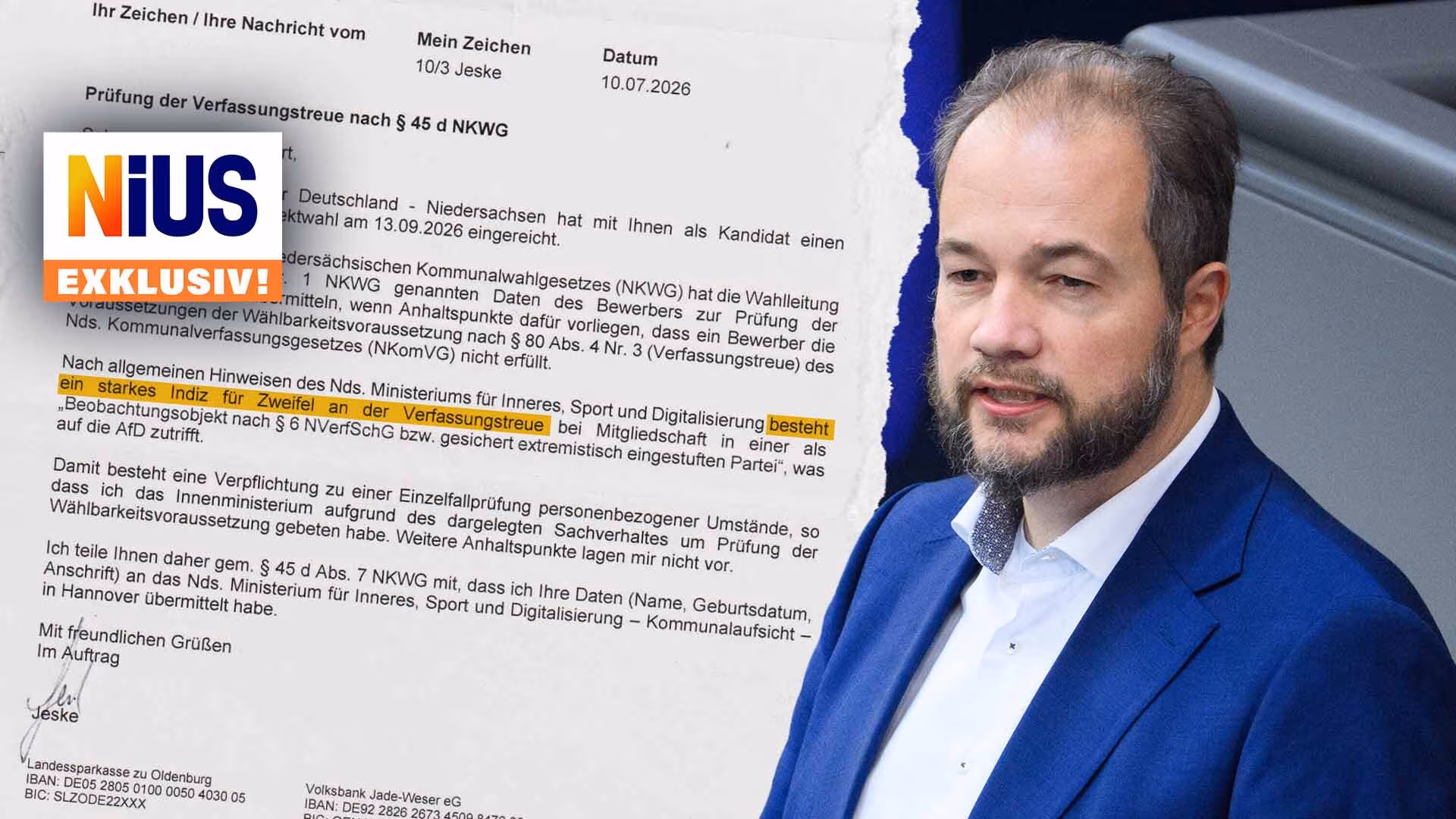 Kreiswahlleiterin bestätigt: Verfassungstreueprüfung für AfD-Kandidaten Martin Sichert