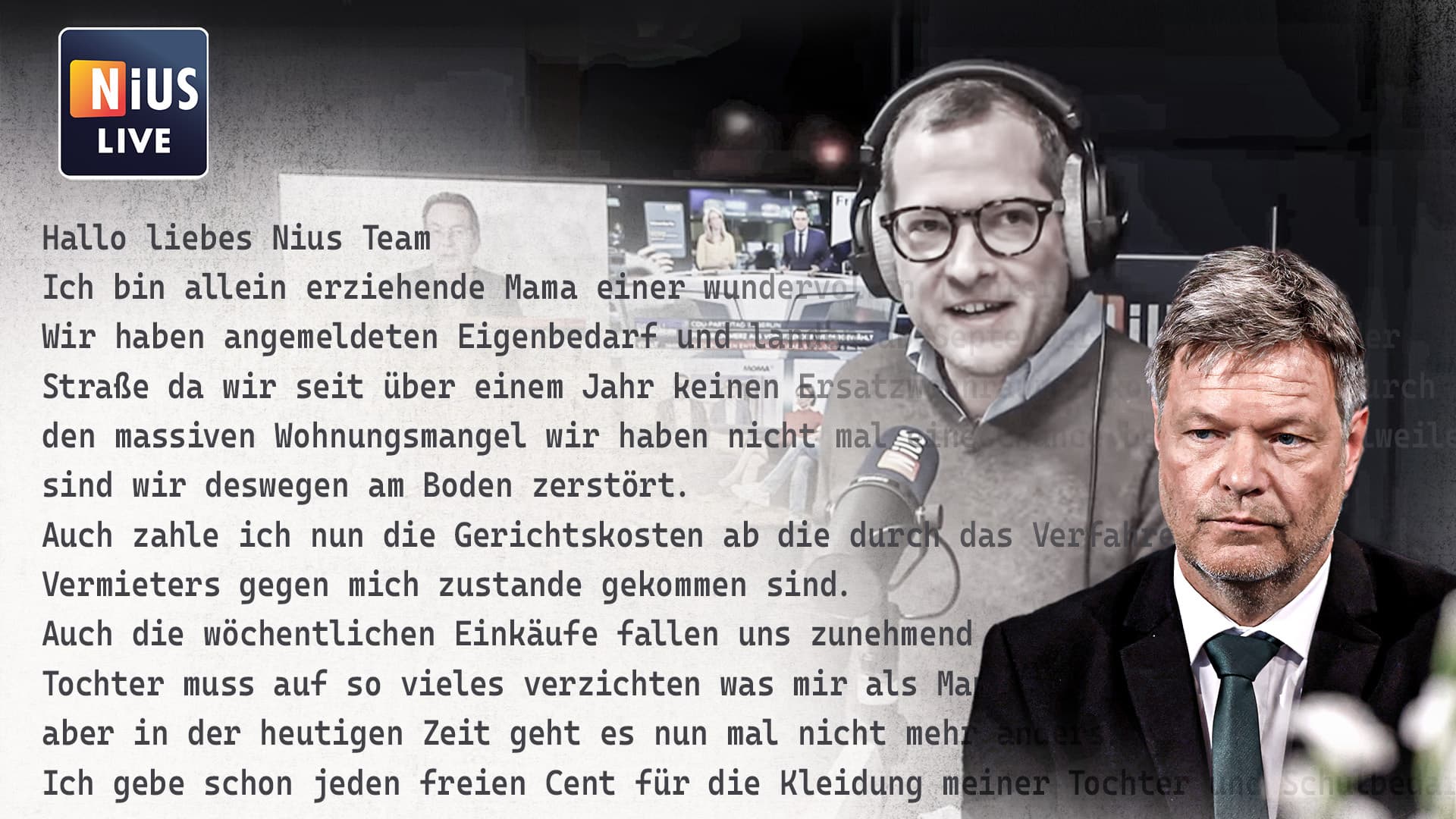 Zuschauer-Briefe bei NIUS LIVE: Herr Habeck, hören Sie, so schlecht geht es Deutschland wirklich!