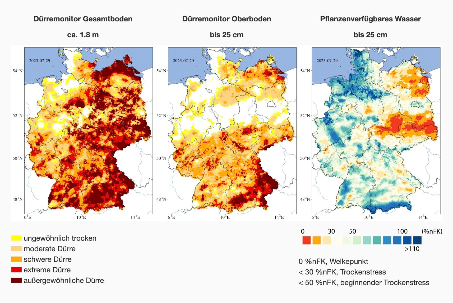 Dürre-Monitor: Wie mit alarmierenden Farben Angst verbreitet werden soll