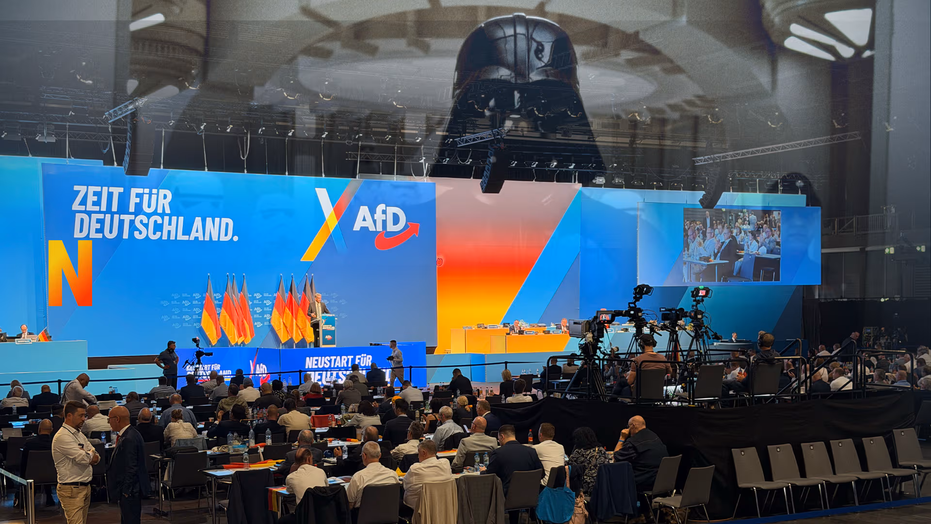 Akustische Sabotage? Plötzlich läuft „Darth Vader“-Musik beim AfD-Parteitag