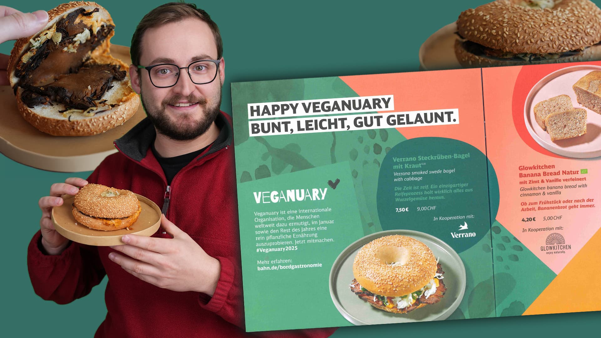 „Veganuary“ bei der Deutschen Bahn: NIUS testet veganen Steckrüben-Bagel für 7,50 Euro