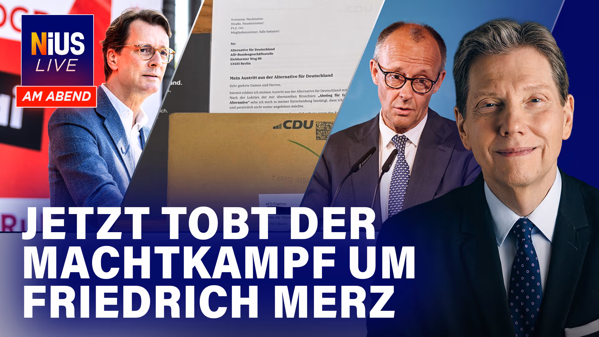 CDU fordert AfD-Mitglieder zum Parteiaustritt auf I NIUS Live am Abend vom 28.05.2026