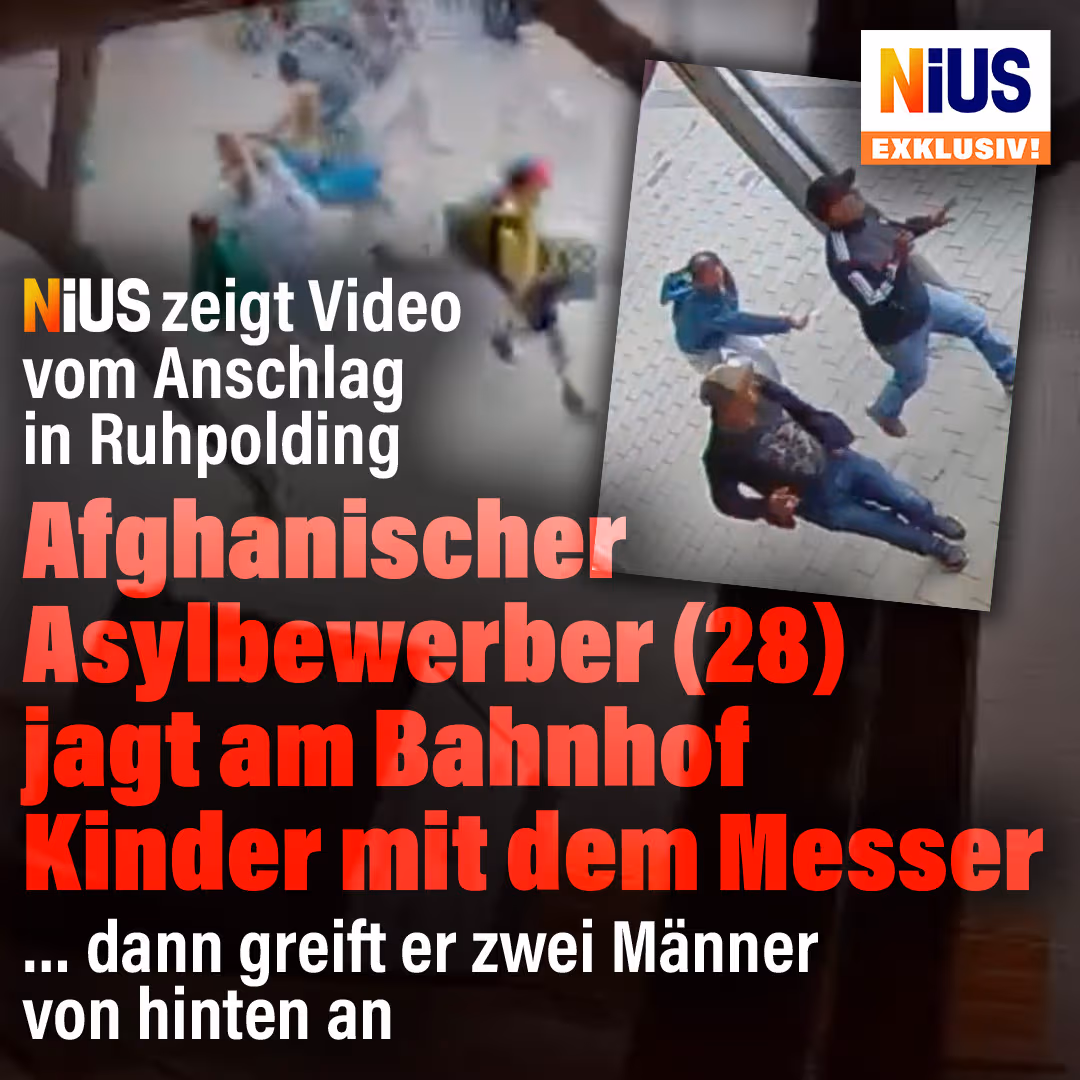 Exklusiv-Video: Afghane jagt Passanten mit Messer durch Ruhpolding